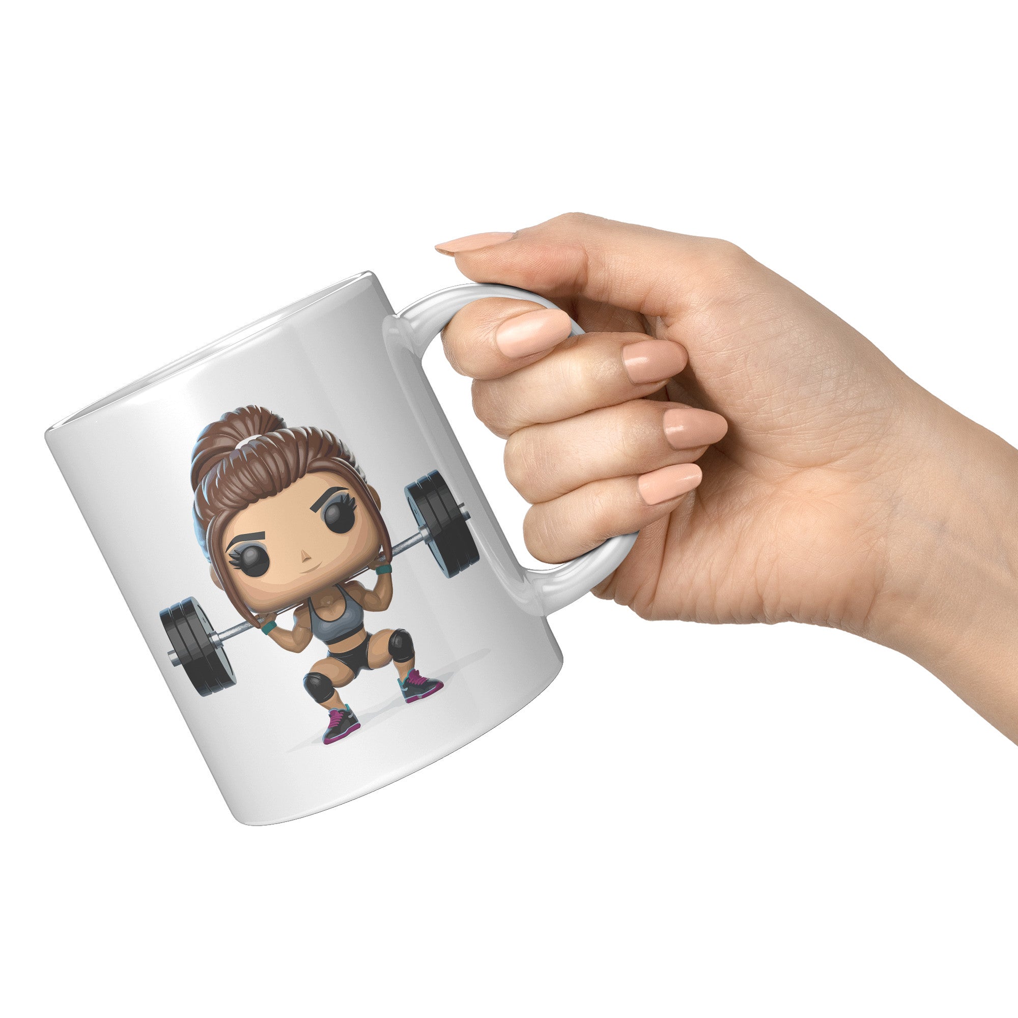 "CrossFit Funko Pop Style Mug - Male Fitness Enthusiast Coffee Cup - Unique Gift for Gym Buffs - Fun Workout-Inspired Drinkware" - D
