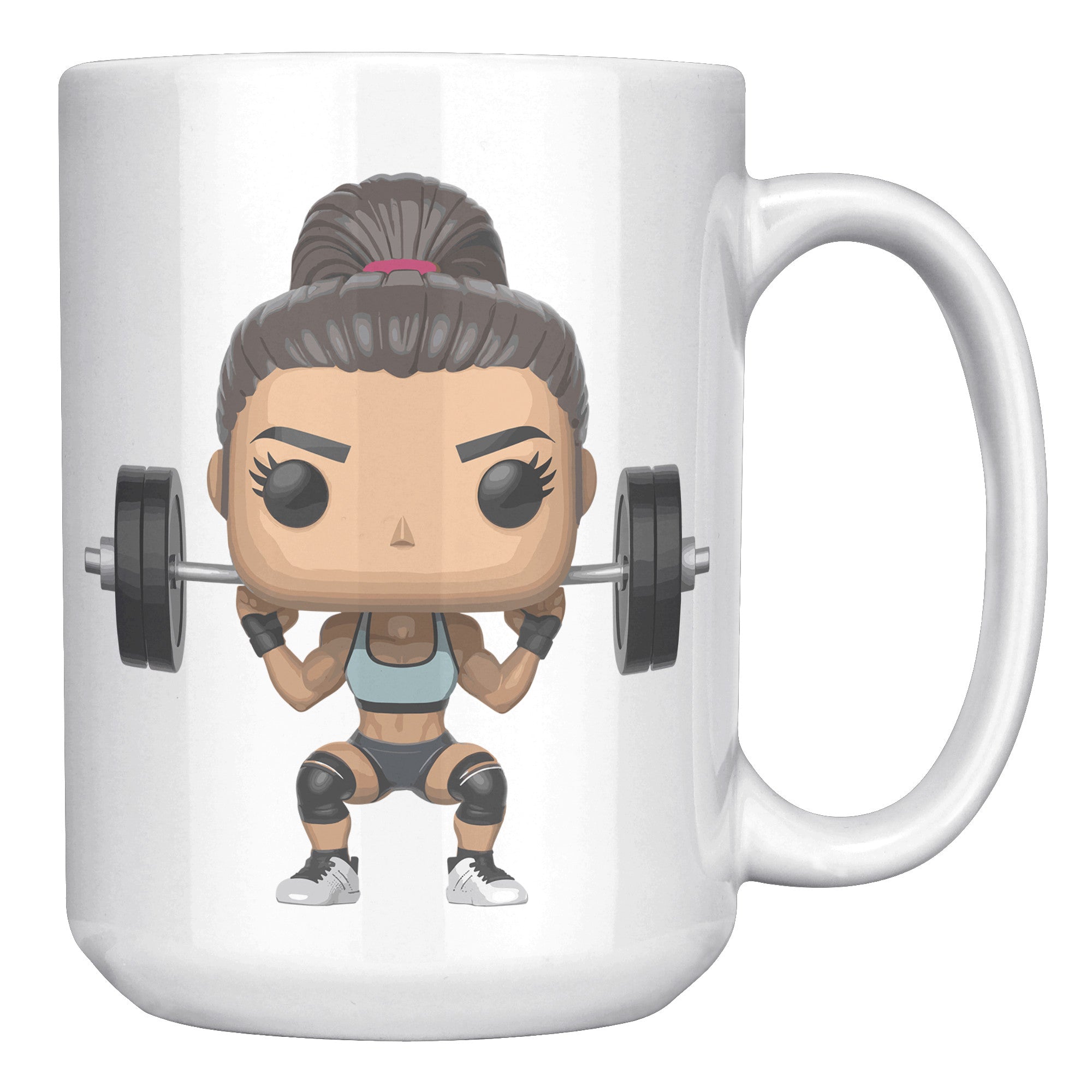 "CrossFit Funko Pop Style Mug - Male Fitness Enthusiast Coffee Cup - Unique Gift for Gym Buffs - Fun Workout-Inspired Drinkware" - C1
