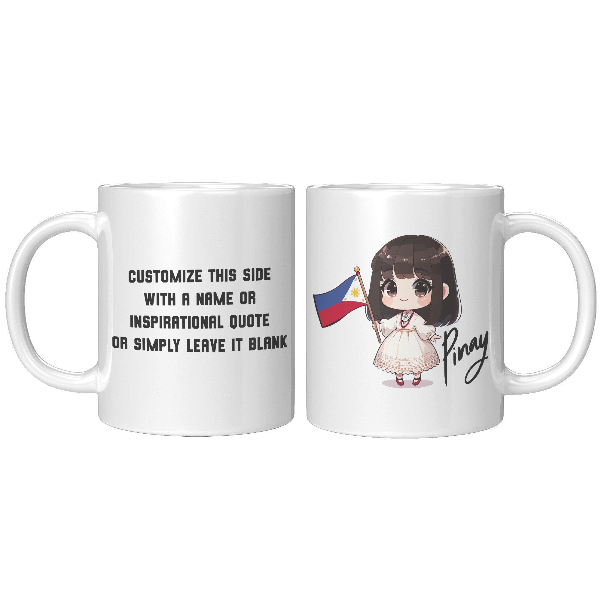 "Cute Cartoon Filipino Pride Coffee Mug - Vibrant Pinoy Pride Cup - Perfect Gift for Filipinos - Colorful Philippines Heritage Mug" - I