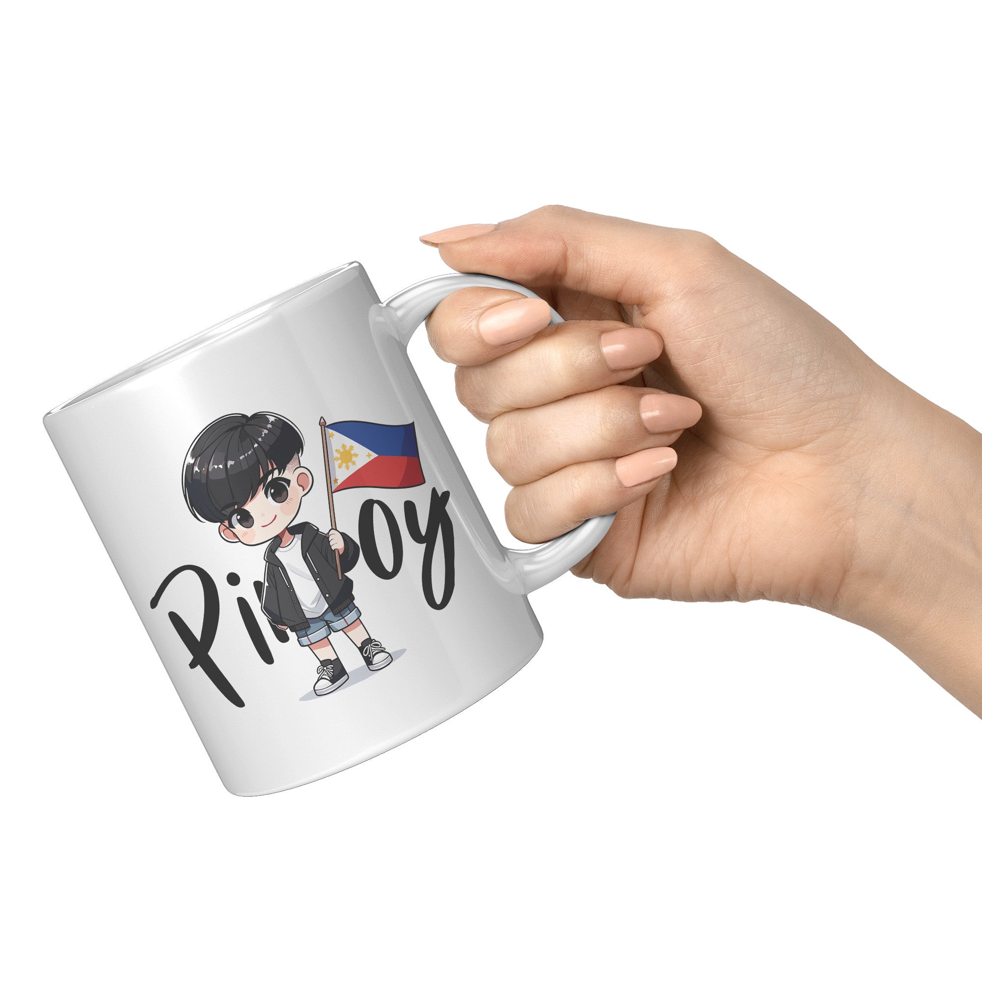 "Cute Cartoon Filipino Pride Coffee Mug - Vibrant Pinoy Pride Cup - Perfect Gift for Filipinos - Colorful Philippines Heritage Mug" - Q
