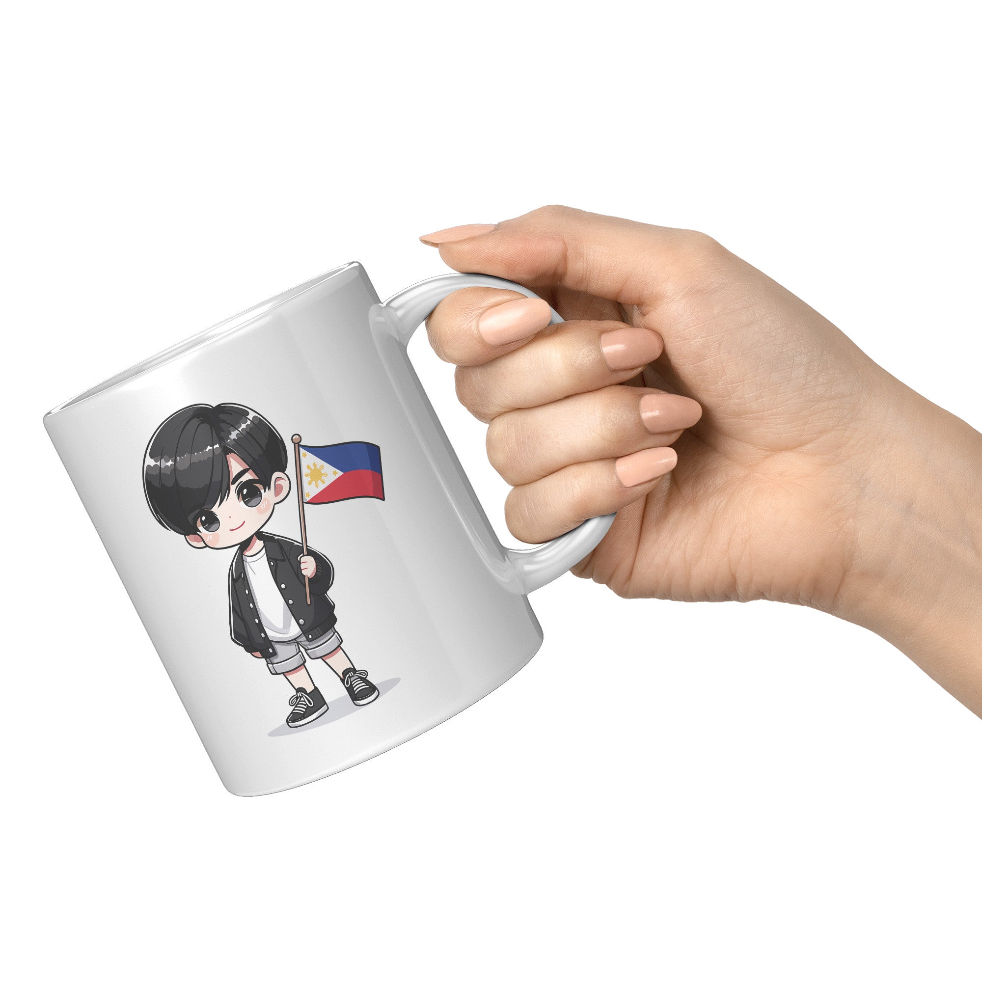 "Cute Cartoon Filipino Pride Coffee Mug - Vibrant Pinoy Pride Cup - Perfect Gift for Filipinos - Colorful Philippines Heritage Mug" - M