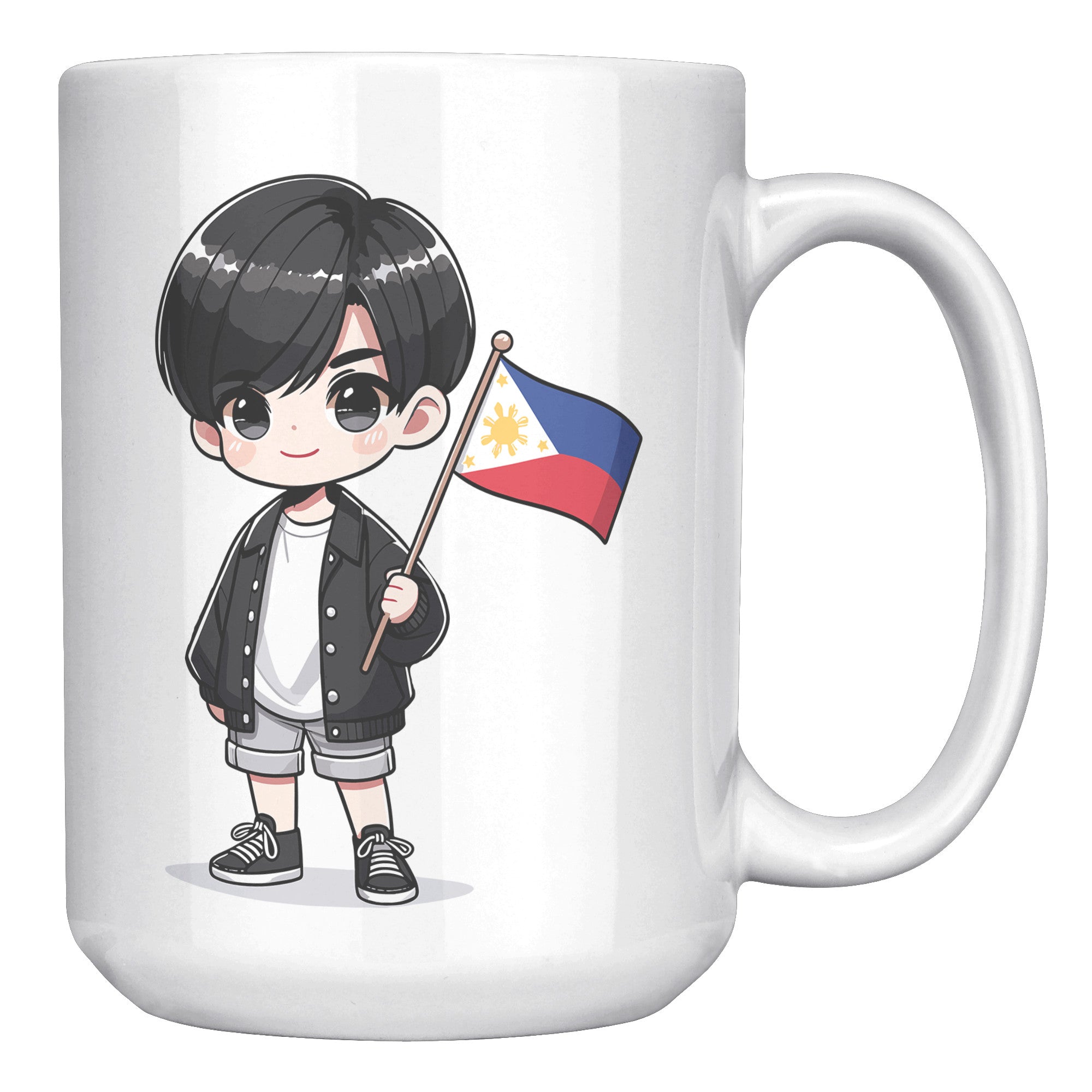 "Cute Cartoon Filipino Pride Coffee Mug - Vibrant Pinoy Pride Cup - Perfect Gift for Filipinos - Colorful Philippines Heritage Mug" - M1
