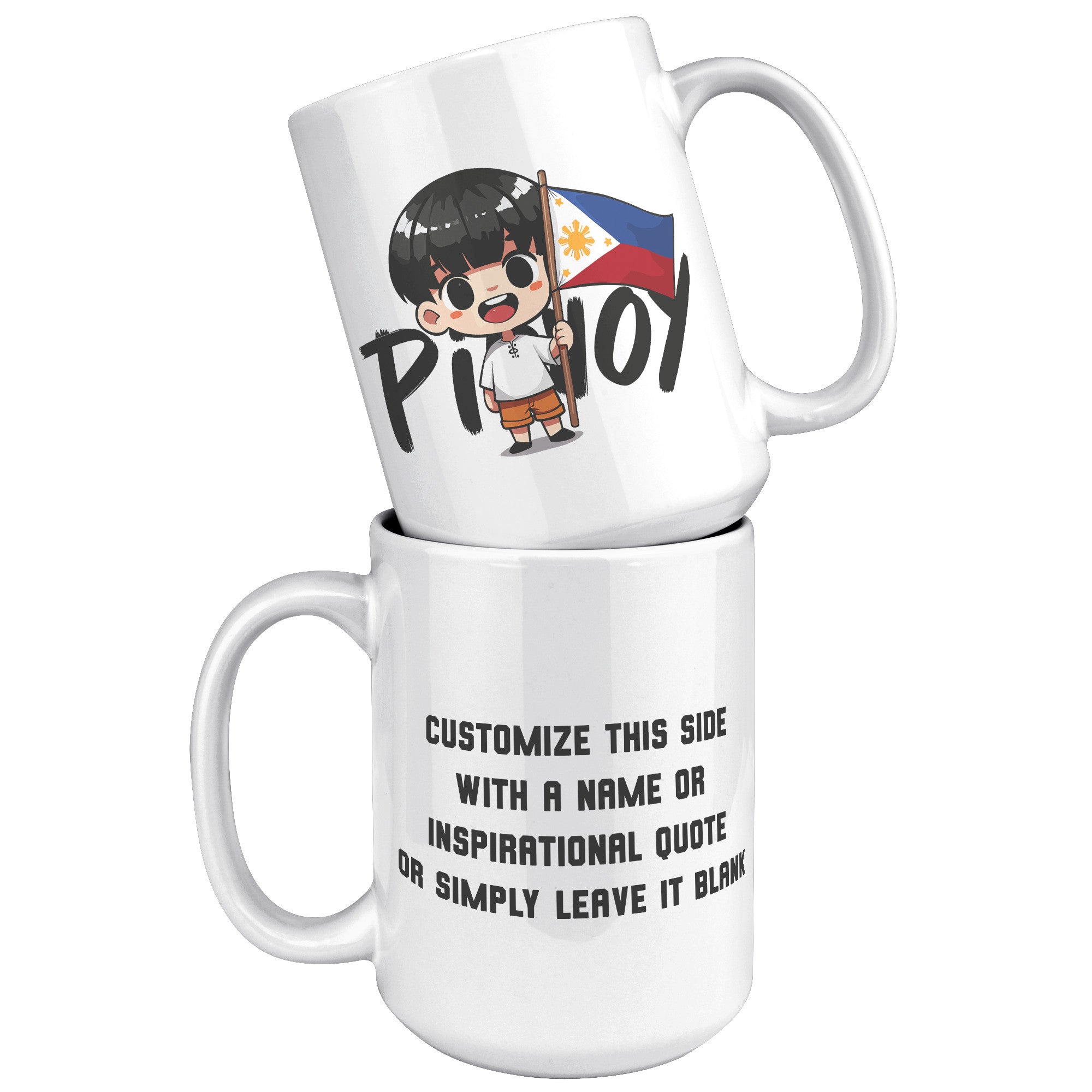 "Cute Cartoon Filipino Pride Coffee Mug - Vibrant Pinoy Pride Cup - Perfect Gift for Filipinos - Colorful Philippines Heritage Mug" - N1