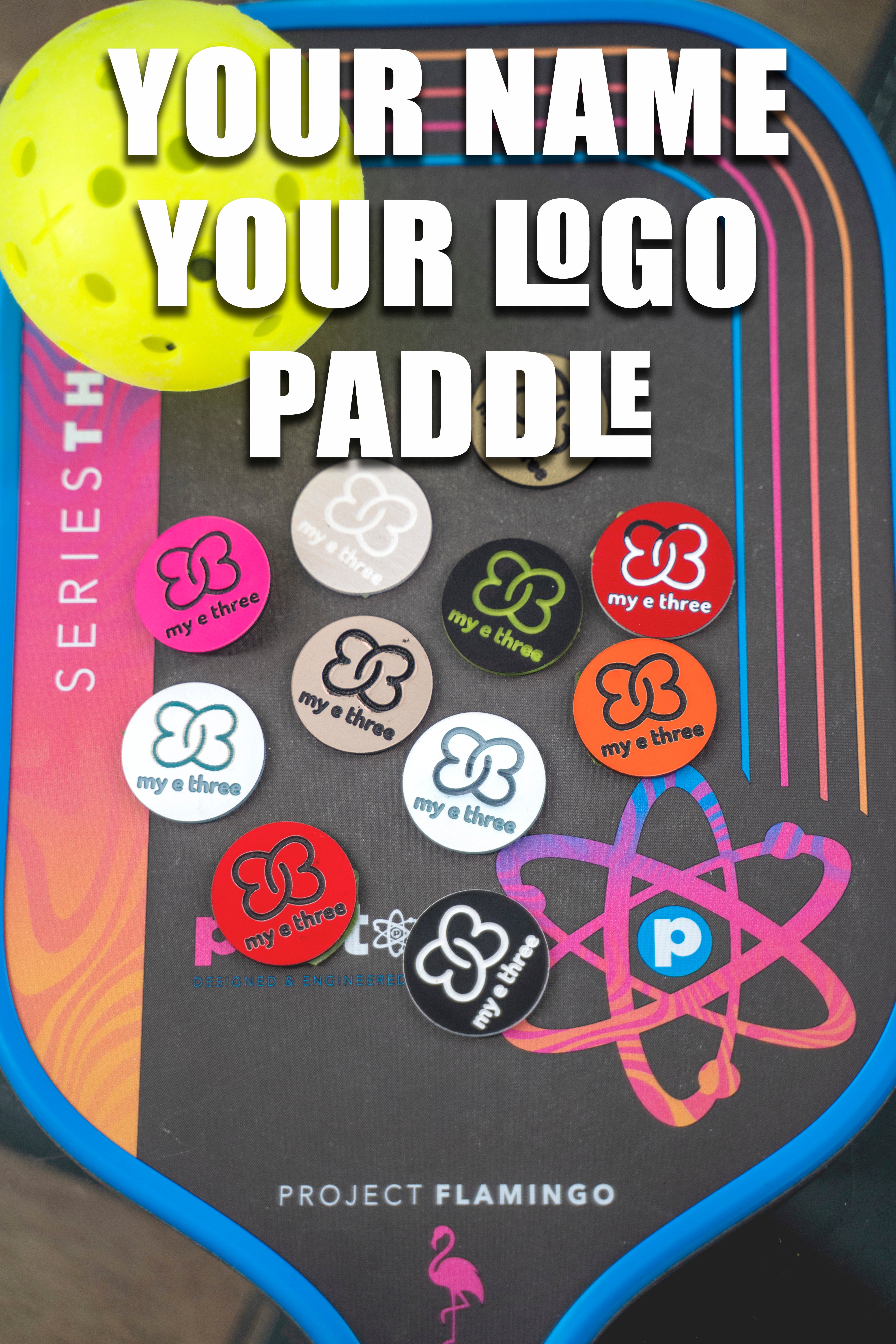 Custom Pickleball Paddle Butt Caps/ Tennis End Caps - 2 for $20 – Personalized • 3D Epoxy protection • Multiple Colors