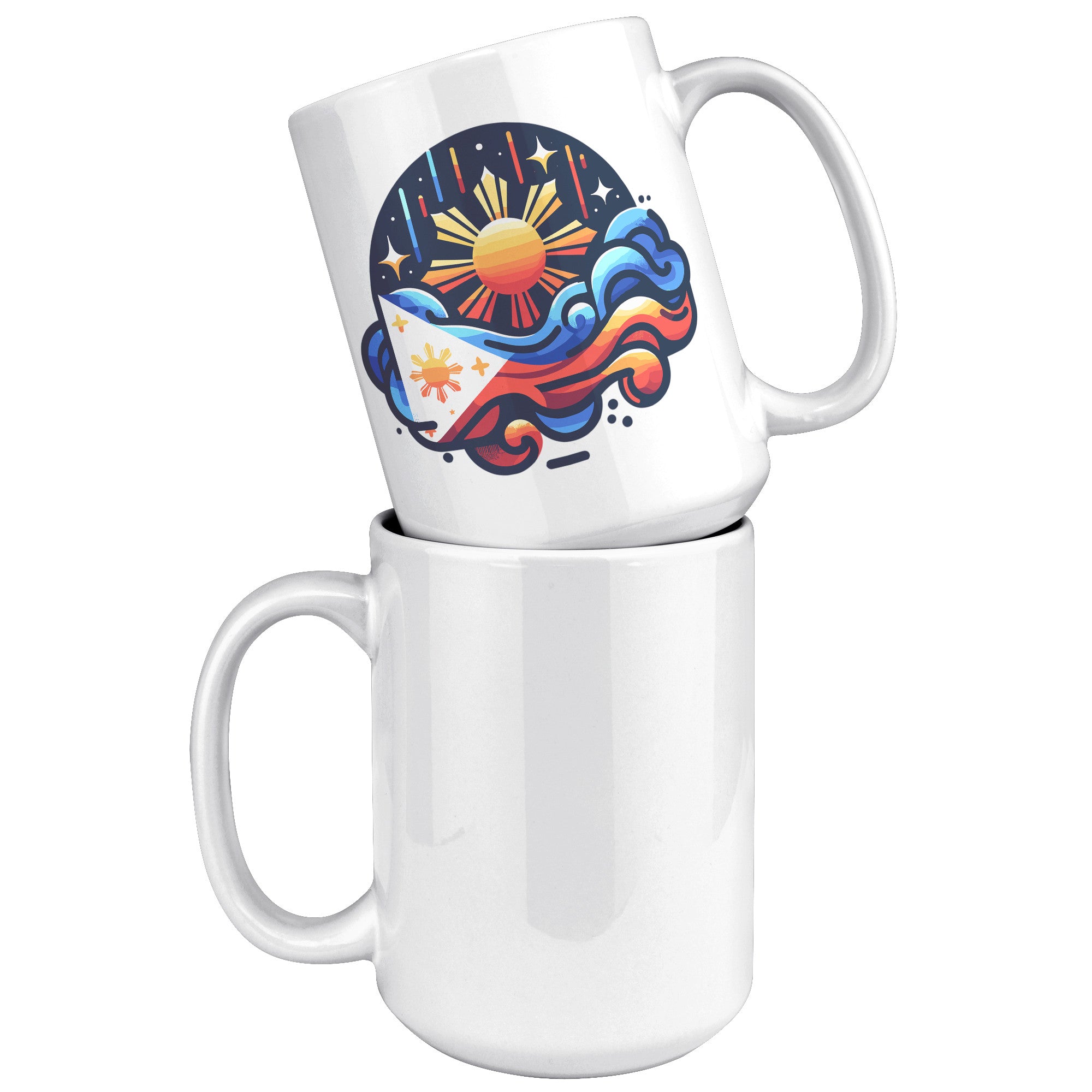 Proudly Pinoy Coffee Mug - Vibrant Filipino Flag Design - Patriotic Gift for Filipinos - Celebrate Heritage with Every Sip!" - A1