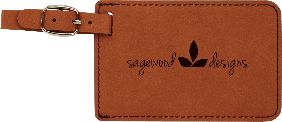 Personalized Laserable Leatherette Luggage Tag – Durable, Stylish & Customizable