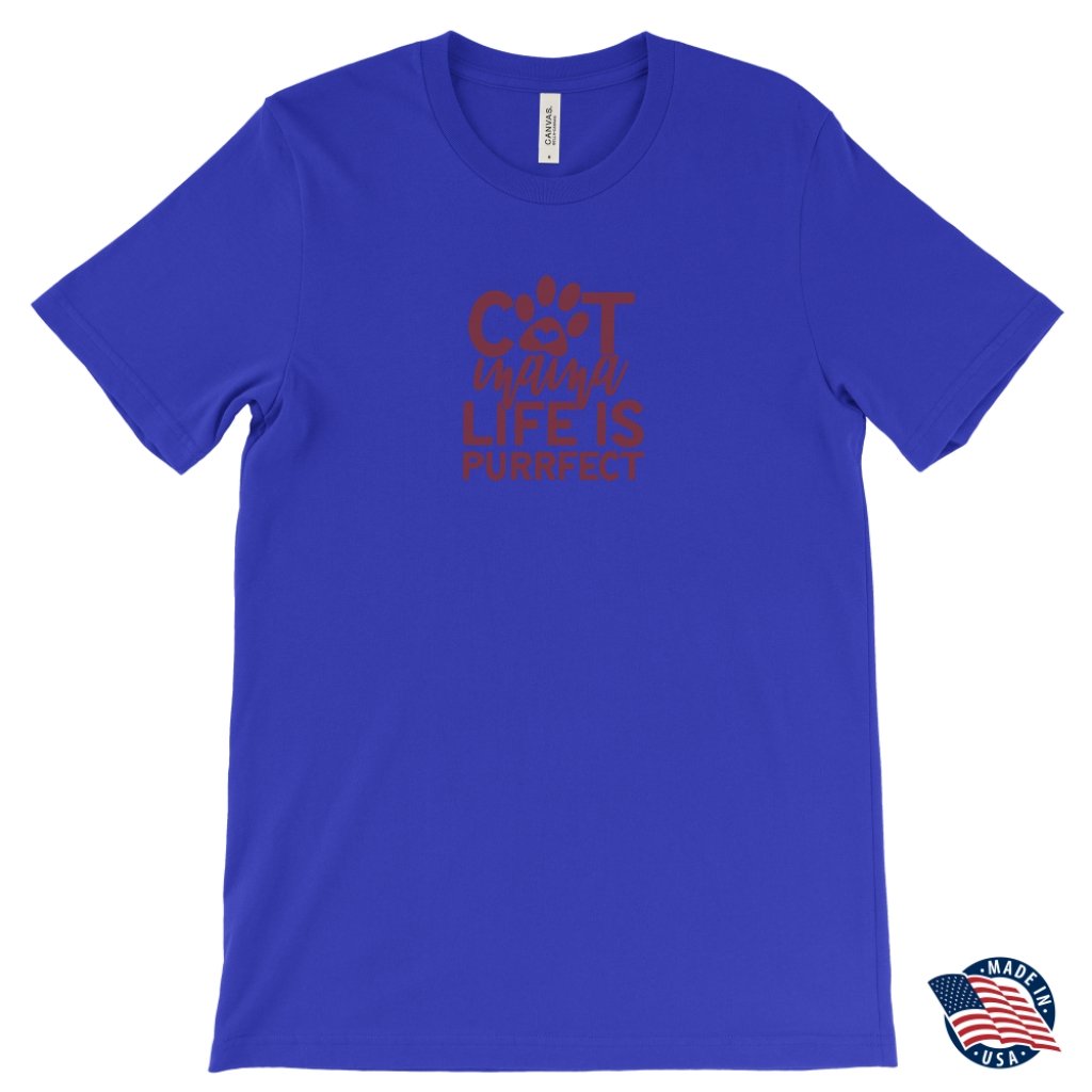 Cat Mama Life is Purrfect Unisex T-ShirtT-shirt - My E Three