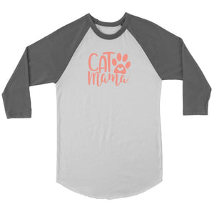 Cat Mama Unisex 3/4 RaglanT-shirt - My E Three