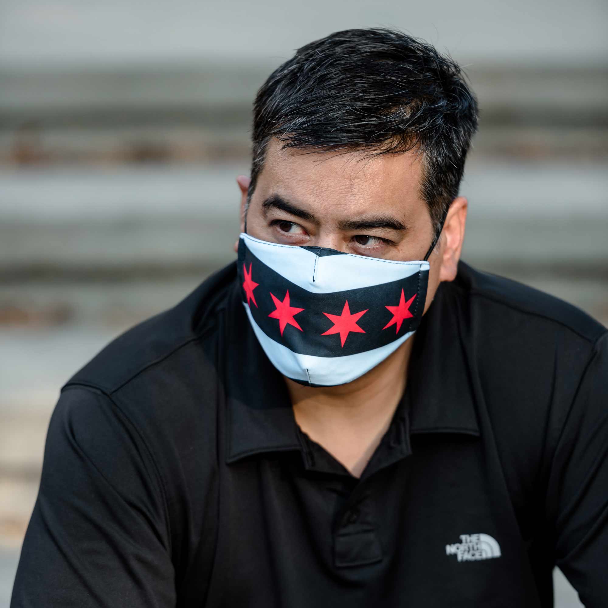 Chicago Black face mask with pocketMask - My E Three