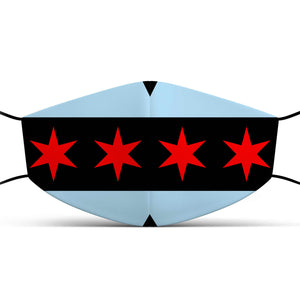 Chicago Black face mask with pocketMask - My E Three