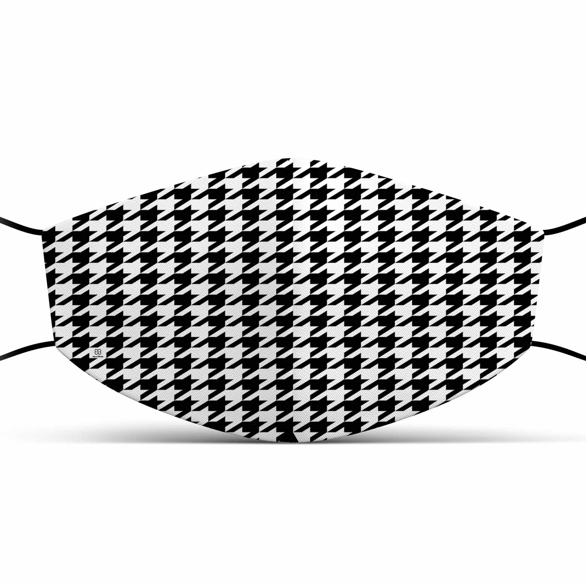 Houndstooth face mask with pocketMask - My E Three