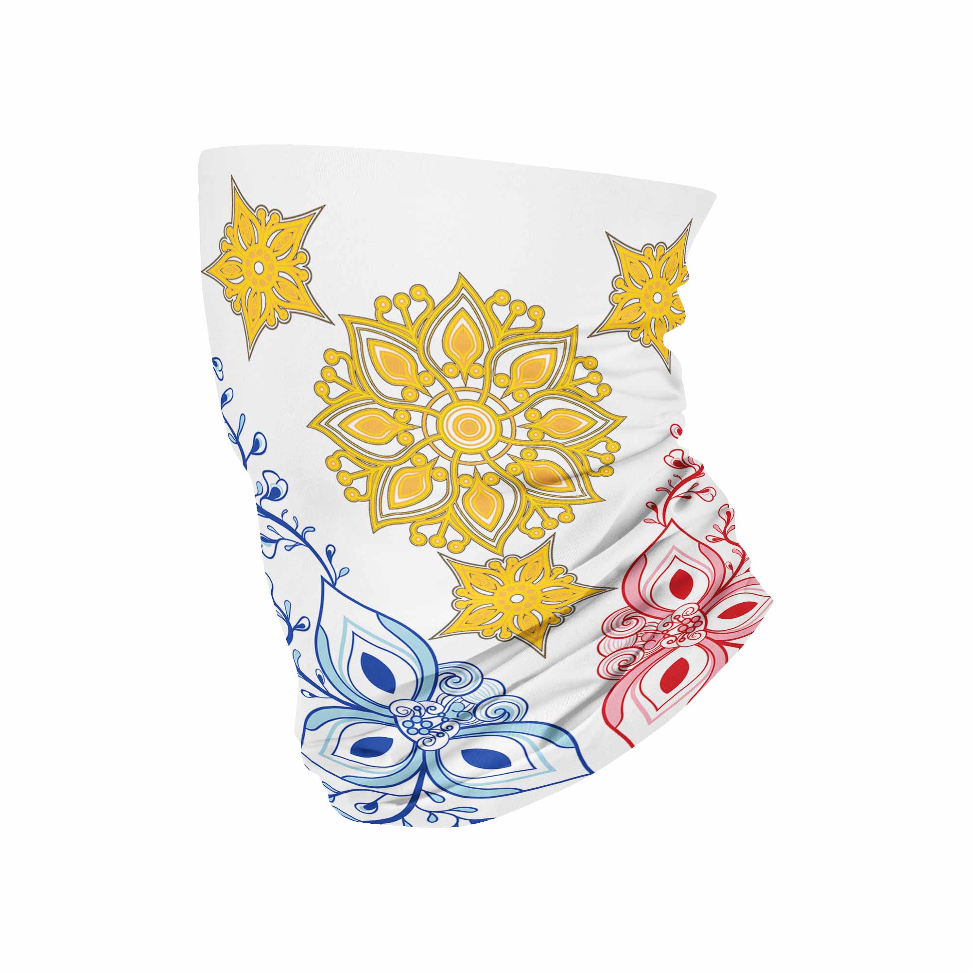 "La Pinay" Floral PI White Neck GaiterNeck Gaiter - My E Three