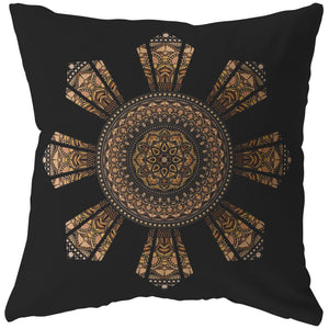 Mandala Filipino - Black boradcloth pillowsPillows Multi - My E Three