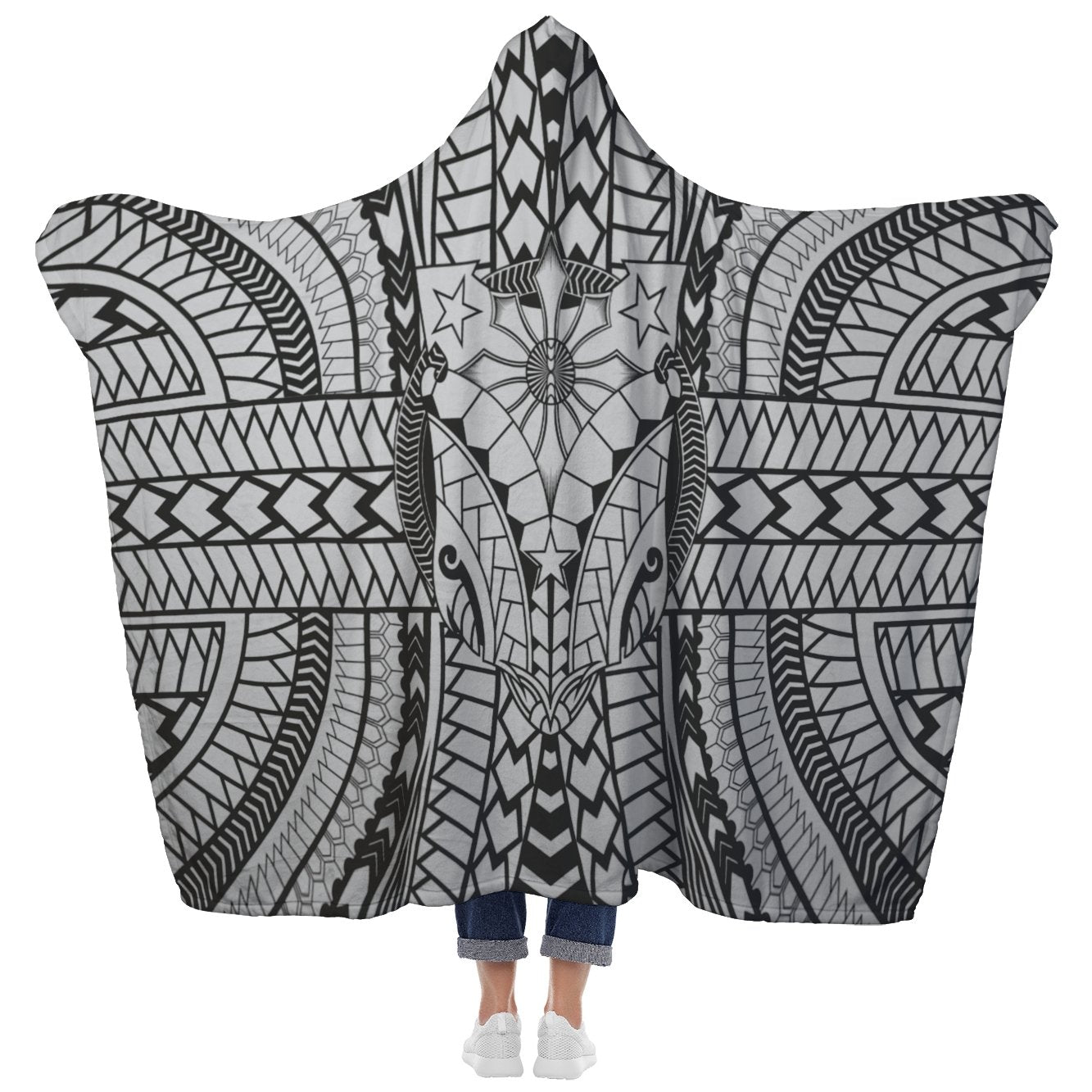 Polynesian Tattoo Hooded BlanketHooded Blanket - My E Three