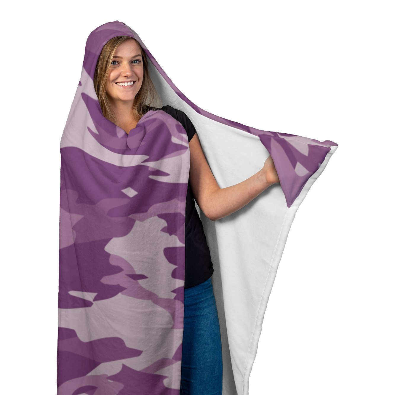 Purple Camo Hooded BlanketHooded Blanket - My E Three