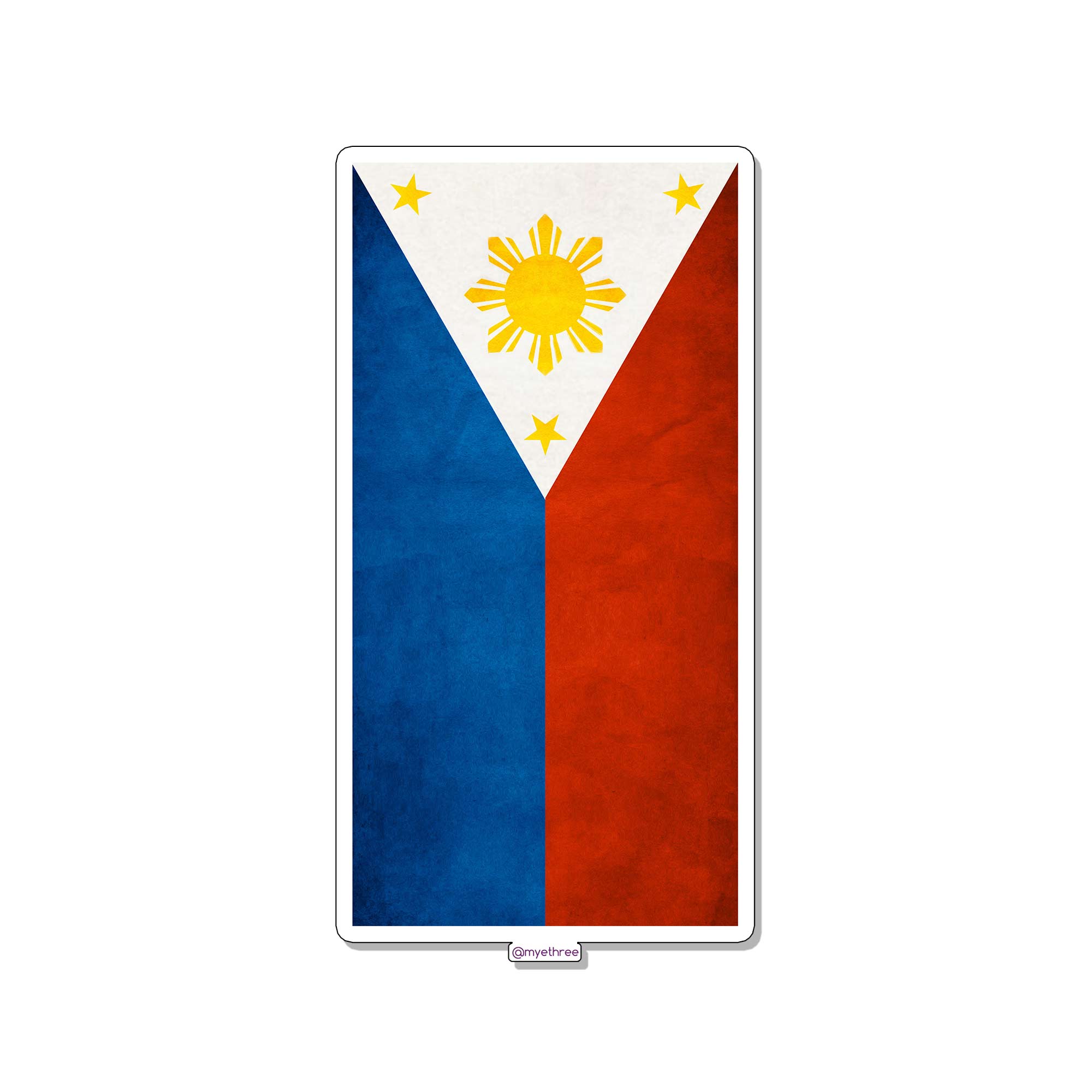 Vintage Philippines Flag Sticker or MagnetSticker or Magnet - My E Three