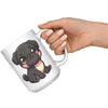 15oz Adorable Pug Cartoon Coffee Mug - Pug Lover Coffee Mug - Perfect Gift for Pug Owners - Cute Wrinkly Dog Coffee Mug