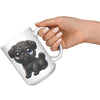 15oz Adorable Pug Cartoon Coffee Mug - Pug Lover Coffee Mug - Perfect Gift for Pug Owners - Cute Wrinkly Dog Coffee Mug