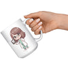 15 oz Custom Cartoon Dentist DDS Coffee Mug - Adorable Dental Cartoon Cup - Fun Gift for Dentists & Dental Students - Smile-Inspiring Morning Brew Holder -EE