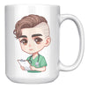 15 oz Custom RN Nurse Gift Coffee Mug - Cute Cartoon Nurse Design - Perfect for Nurse's Day, Birthdays, Graduations - Durable & Fun Mug for Everyday Heroes