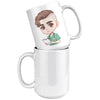 15 oz Custom RN Nurse Gift Coffee Mug - Cute Cartoon Nurse Design - Perfect for Nurse's Day, Birthdays, Graduations - Durable & Fun Mug for Everyday Heroes