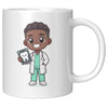11 oz Custom Cartoon Dentist DDS Coffee Mug - Adorable Dental Cartoon Cup - Fun Gift for Dentists & Dental Students - Smile-Inspiring Morning Brew Holder -EE