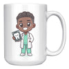 15 oz Custom Cartoon Dentist DDS Coffee Mug - Adorable Dental Cartoon Cup - Fun Gift for Dentists & Dental Students - Smile-Inspiring Morning Brew Holder -EE