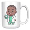 15 oz Custom Cartoon Dentist DDS Coffee Mug - Adorable Dental Cartoon Cup - Fun Gift for Dentists & Dental Students - Smile-Inspiring Morning Brew Holder -EE