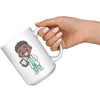 15 oz Custom Cartoon Dentist DDS Coffee Mug - Adorable Dental Cartoon Cup - Fun Gift for Dentists & Dental Students - Smile-Inspiring Morning Brew Holder -EE