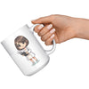 15 oz Custom Cartoon Dentist DDS Coffee Mug - Adorable Dental Cartoon Cup - Fun Gift for Dentists & Dental Students - Smile-Inspiring Morning Brew Holder -EE