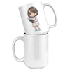 15 oz Custom Cartoon Dentist DDS Coffee Mug - Adorable Dental Cartoon Cup - Fun Gift for Dentists & Dental Students - Smile-Inspiring Morning Brew Holder -EE
