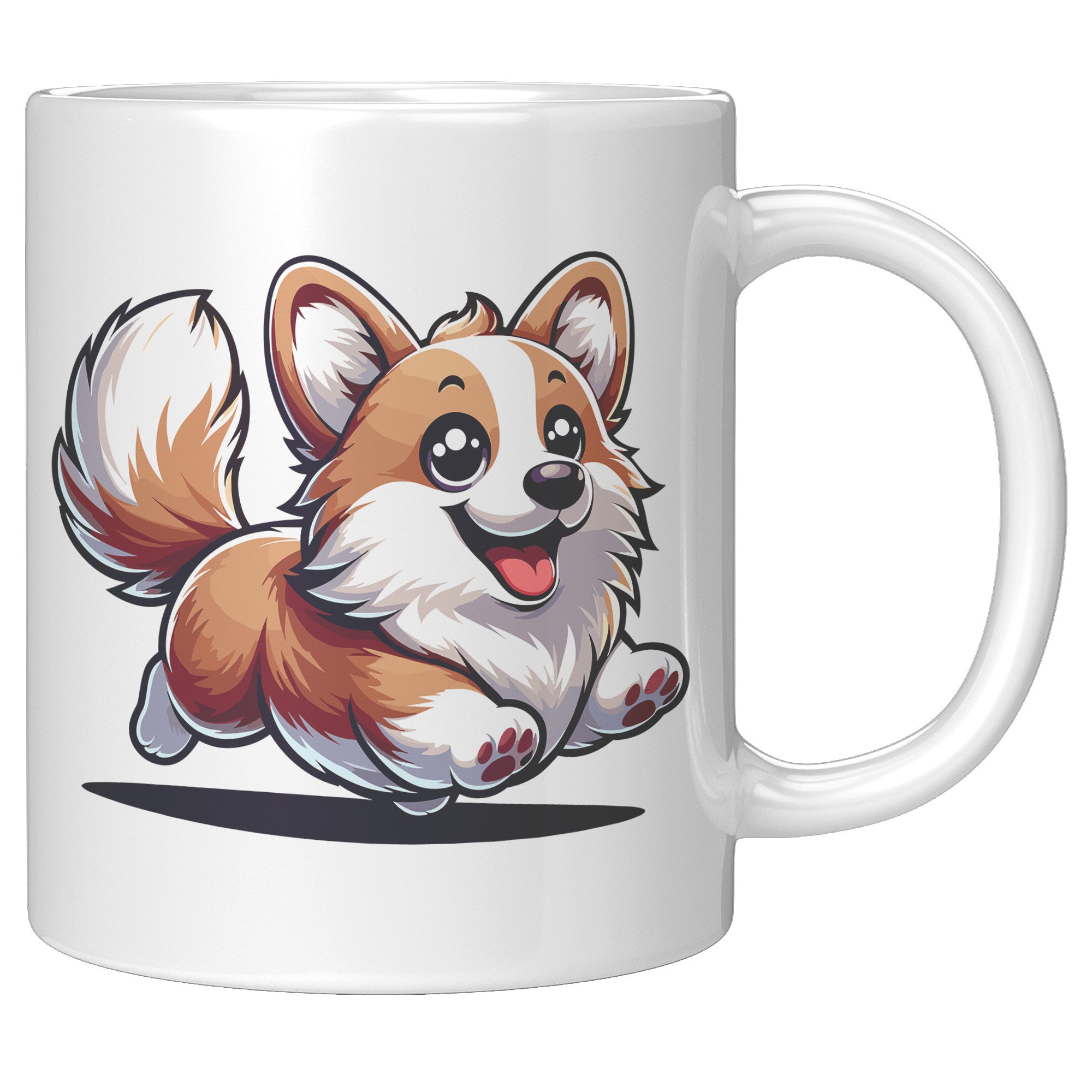 11oz Corgi Lover Cartoon Mug - Adorable Corgi Dog Mug - Perfect Gift for Corgi Owners - Cute Pembroke Welsh Corgi Mug" - A