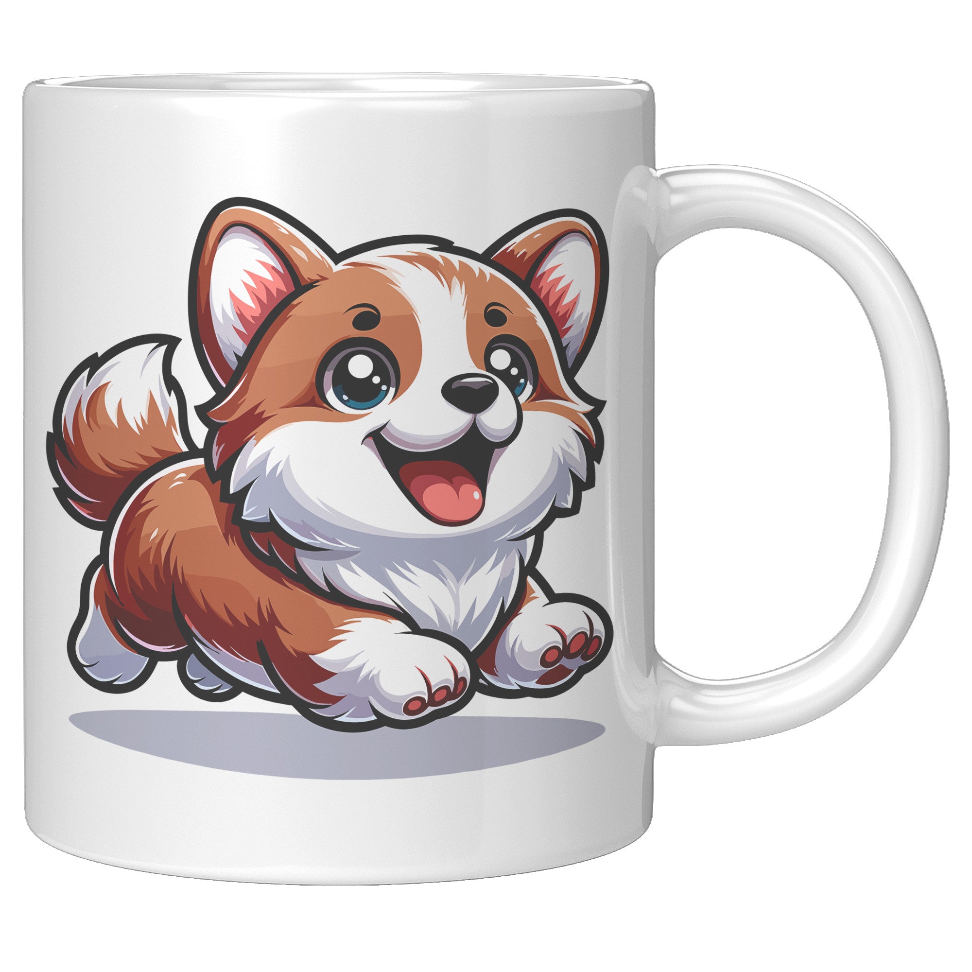 11oz Corgi Lover Cartoon Mug - Adorable Corgi Dog Mug - Perfect Gift for Corgi Owners - Cute Pembroke Welsh Corgi Mug" - B