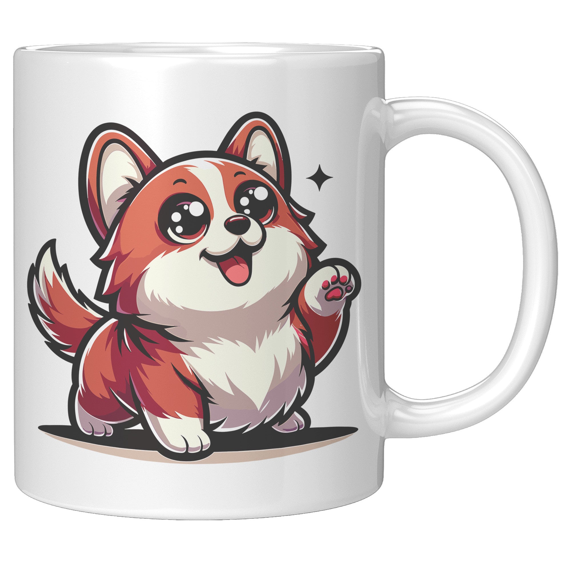 11oz Corgi Lover Cartoon Mug - Adorable Corgi Dog Mug - Perfect Gift for Corgi Owners - Cute Pembroke Welsh Corgi Mug" - C