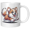 11oz Corgi Lover Cartoon Mug - Adorable Corgi Dog Mug - Perfect Gift for Corgi Owners - Cute Pembroke Welsh Corgi Mug