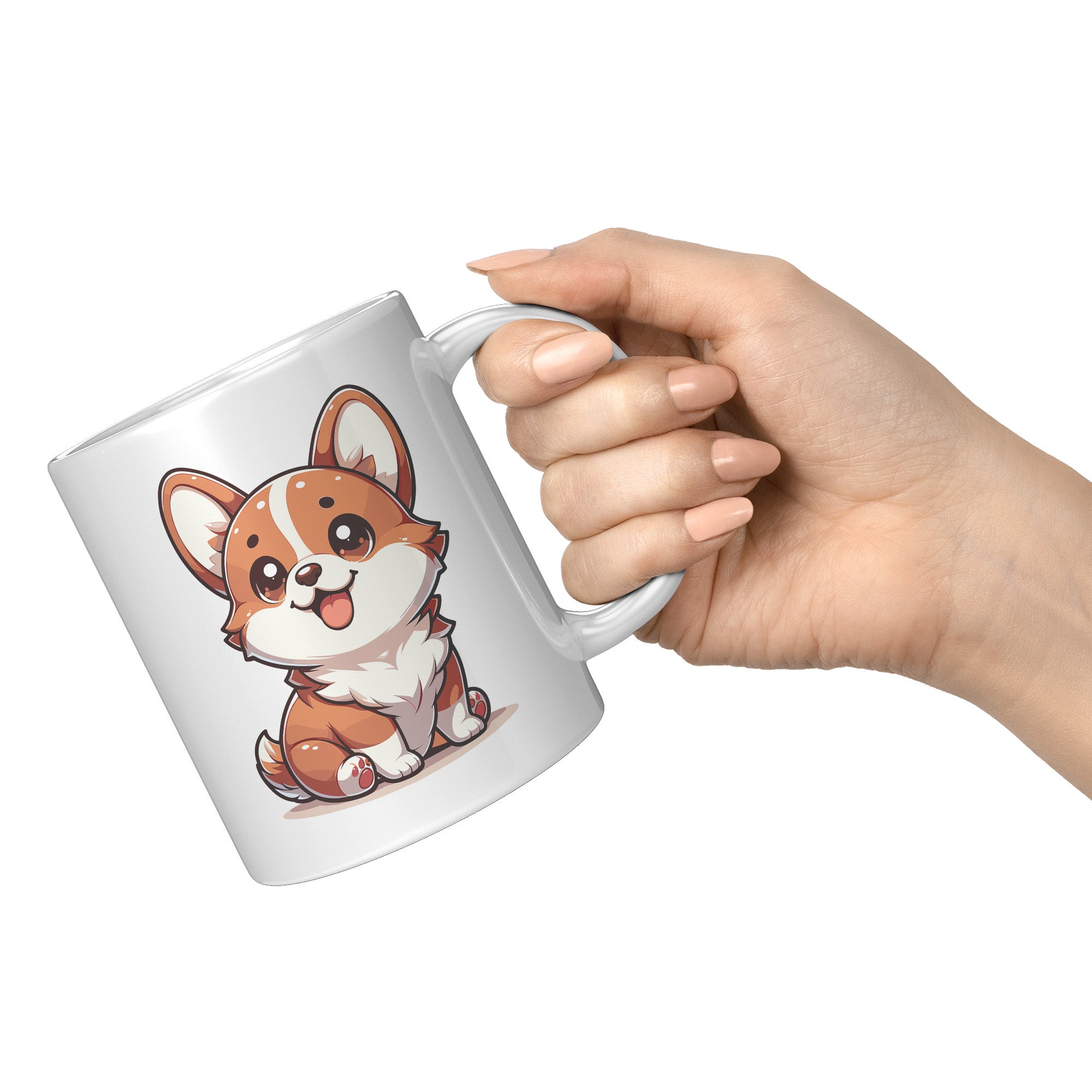 11oz Corgi Lover Cartoon Mug - Adorable Corgi Dog Mug - Perfect Gift for Corgi Owners - Cute Pembroke Welsh Corgi Mug" - E