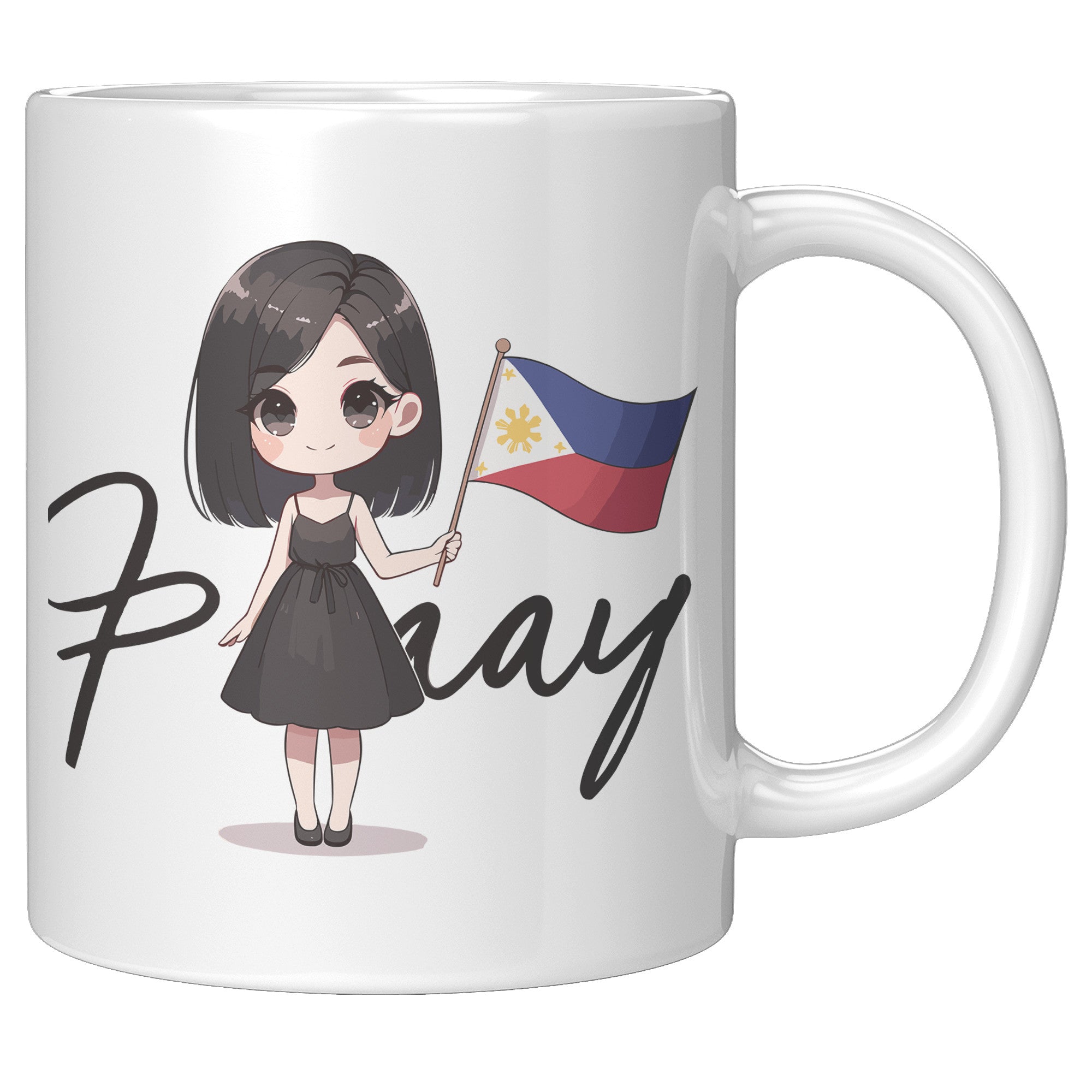 "Cute Cartoon Filipino Pride Coffee Mug - Vibrant Pinoy Pride Cup - Perfect Gift for Filipinos - Colorful Philippines Heritage Mug" - A