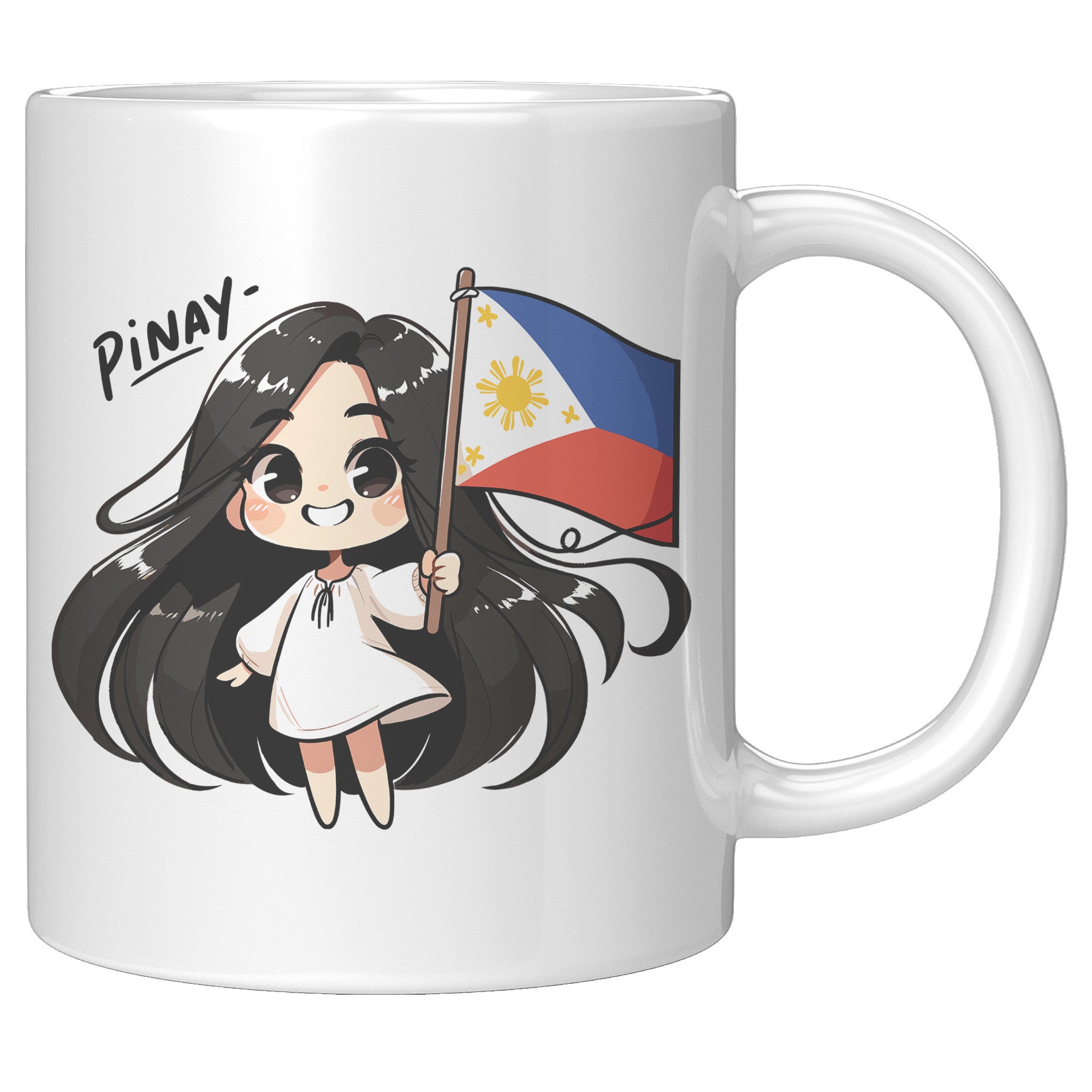 "Cute Cartoon Filipino Pride Coffee Mug - Vibrant Pinoy Pride Cup - Perfect Gift for Filipinos - Colorful Philippines Heritage Mug" - C