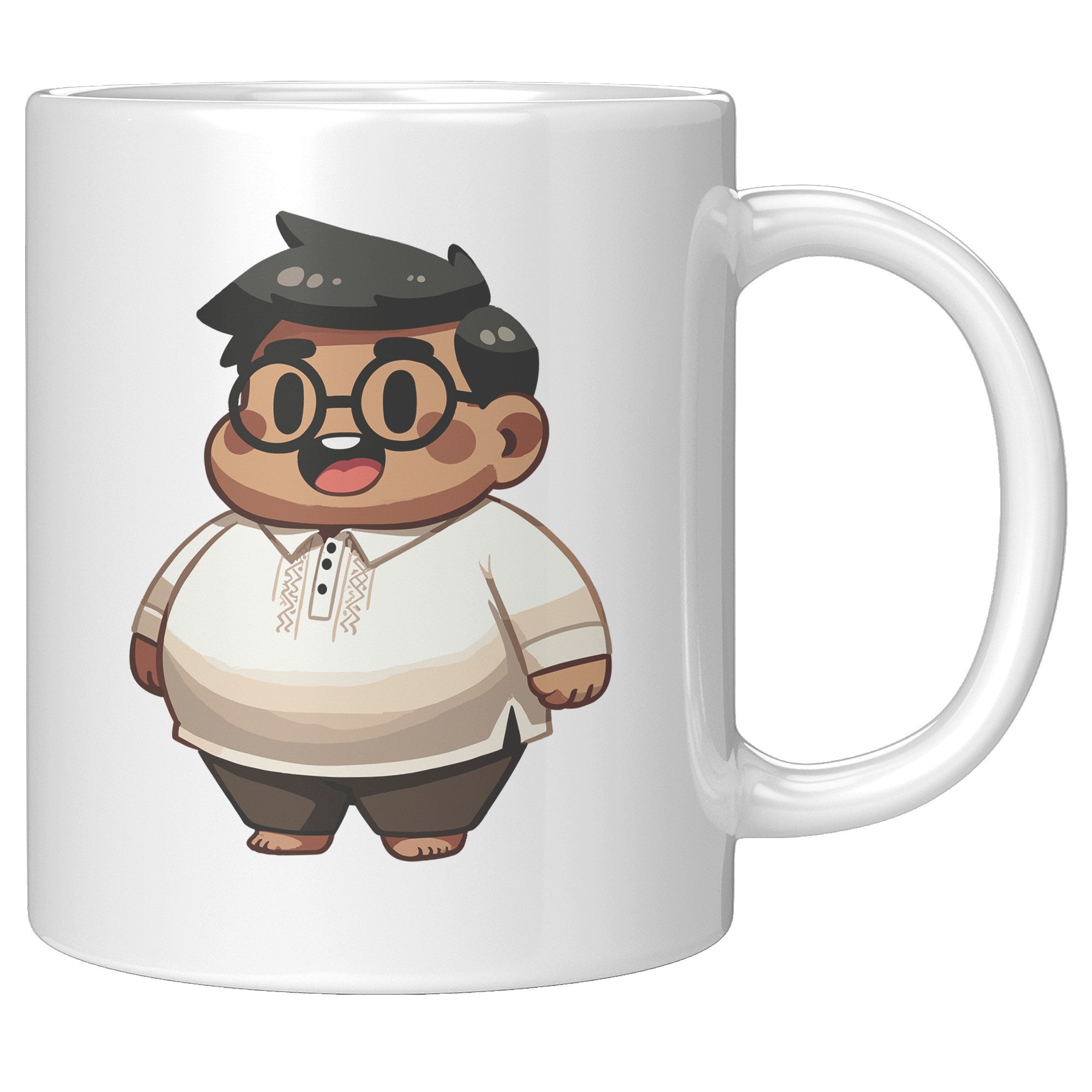 "Cute Cartoon Filipino Pride Coffee Mug - Vibrant Pinoy Pride Cup - Perfect Gift for Filipinos - Colorful Philippines Heritage Mug" - V