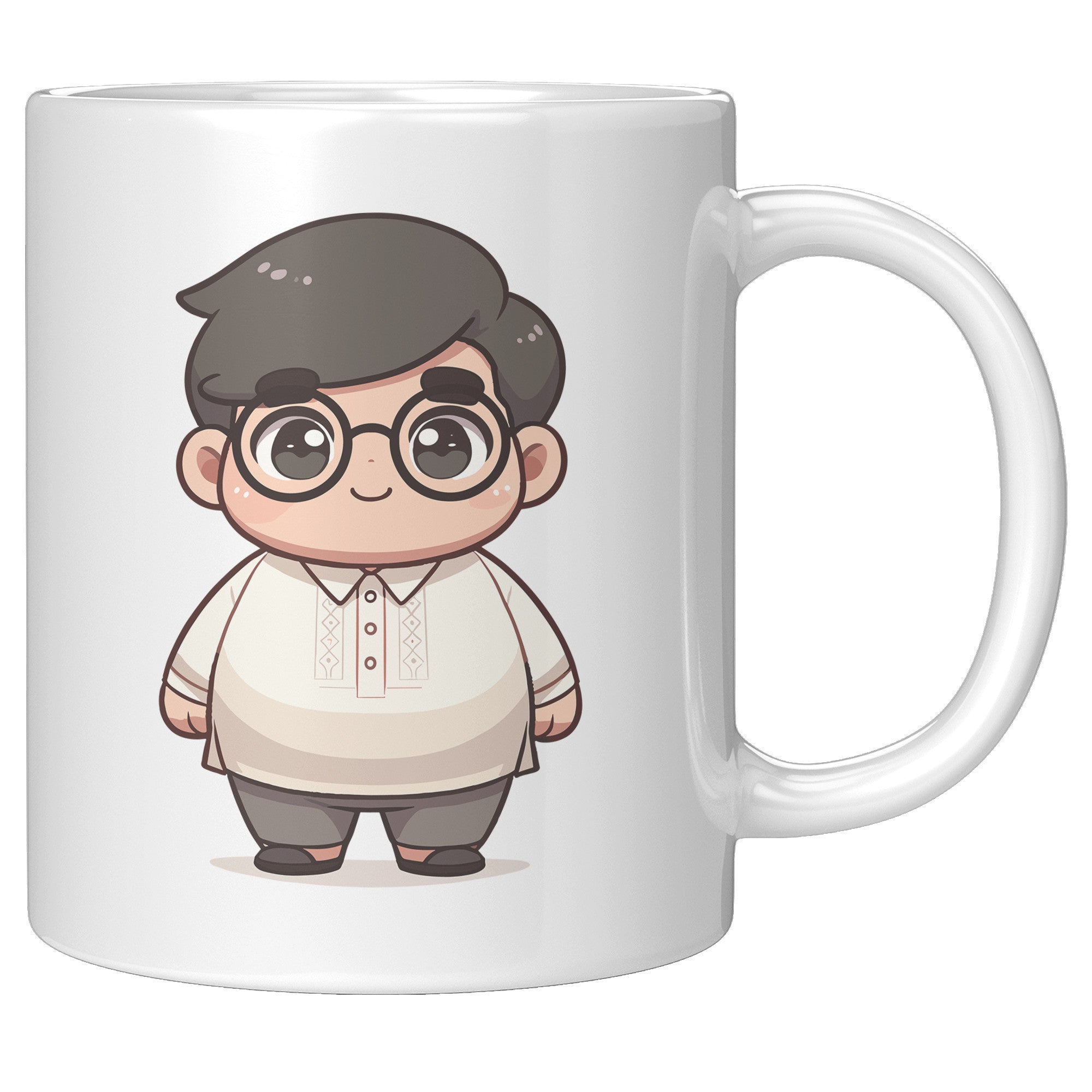 "Cute Cartoon Filipino Pride Coffee Mug - Vibrant Pinoy Pride Cup - Perfect Gift for Filipinos - Colorful Philippines Heritage Mug" - X