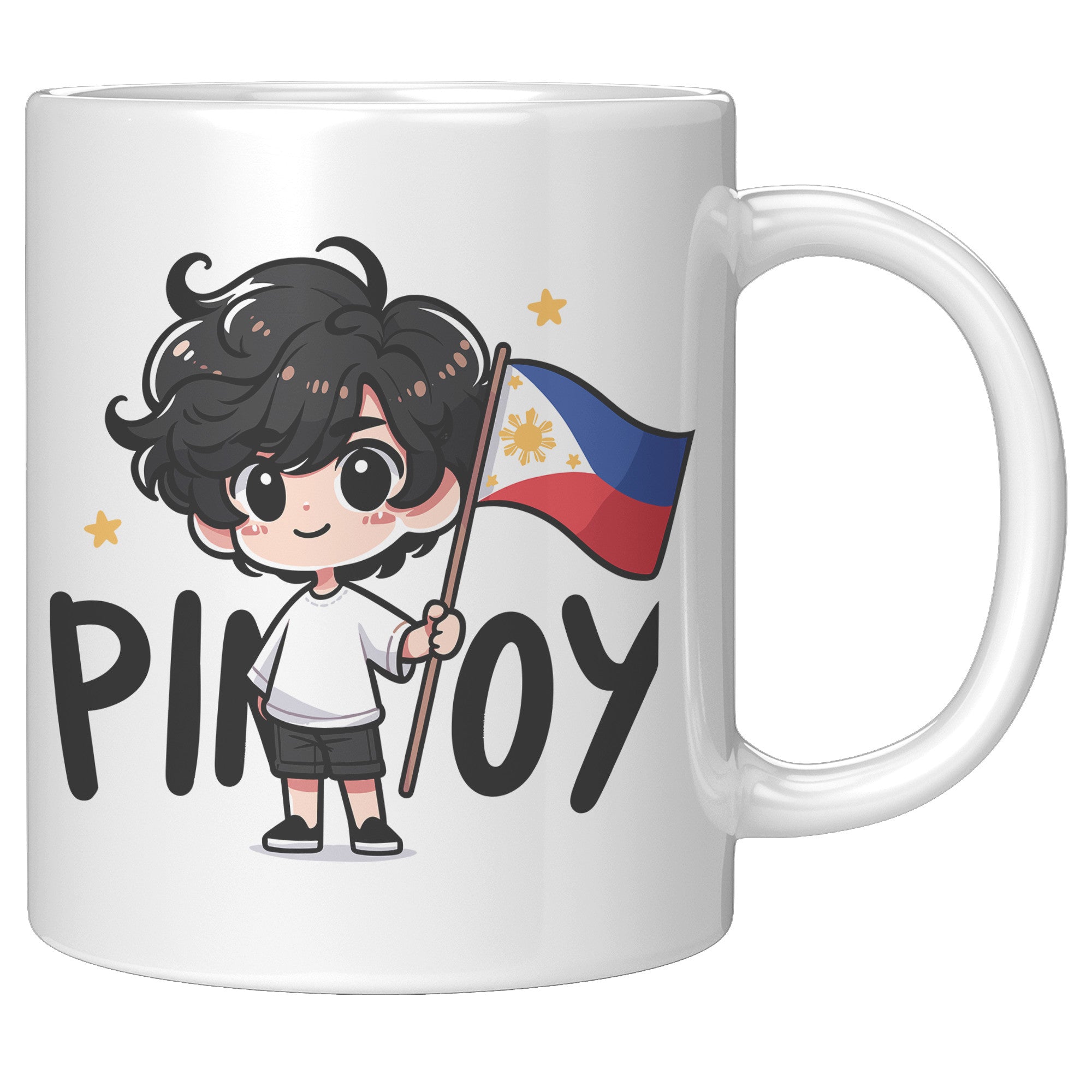 "Cute Cartoon Filipino Pride Coffee Mug - Vibrant Pinoy Pride Cup - Perfect Gift for Filipinos - Colorful Philippines Heritage Mug" - P