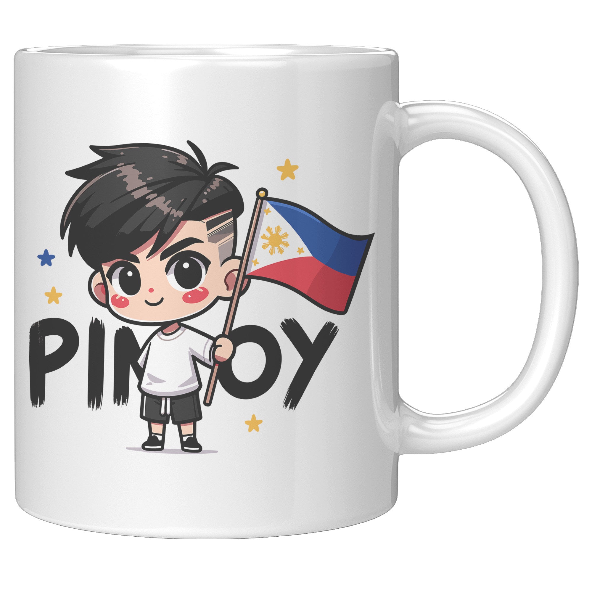 "Cute Cartoon Filipino Pride Coffee Mug - Vibrant Pinoy Pride Cup - Perfect Gift for Filipinos - Colorful Philippines Heritage Mug" - T