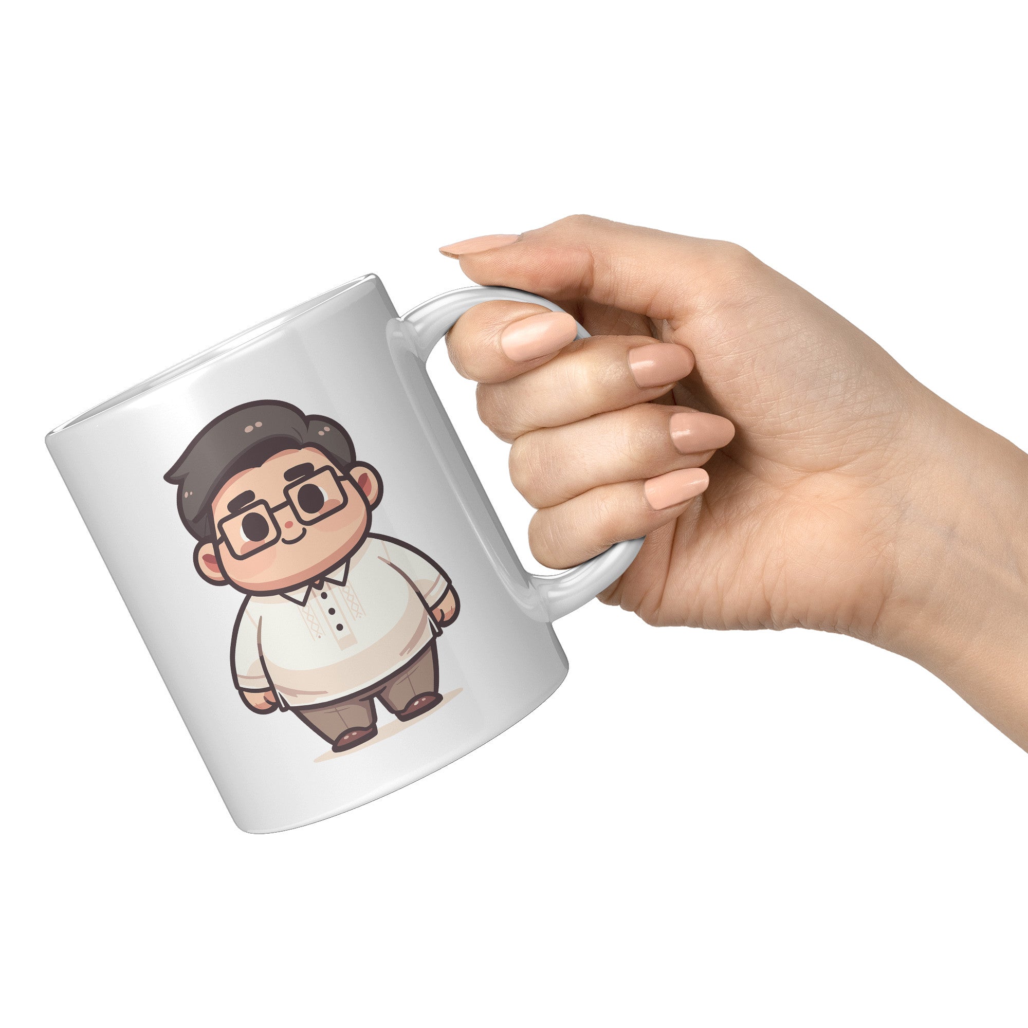 "Cute Cartoon Filipino Pride Coffee Mug - Vibrant Pinoy Pride Cup - Perfect Gift for Filipinos - Colorful Philippines Heritage Mug" - W