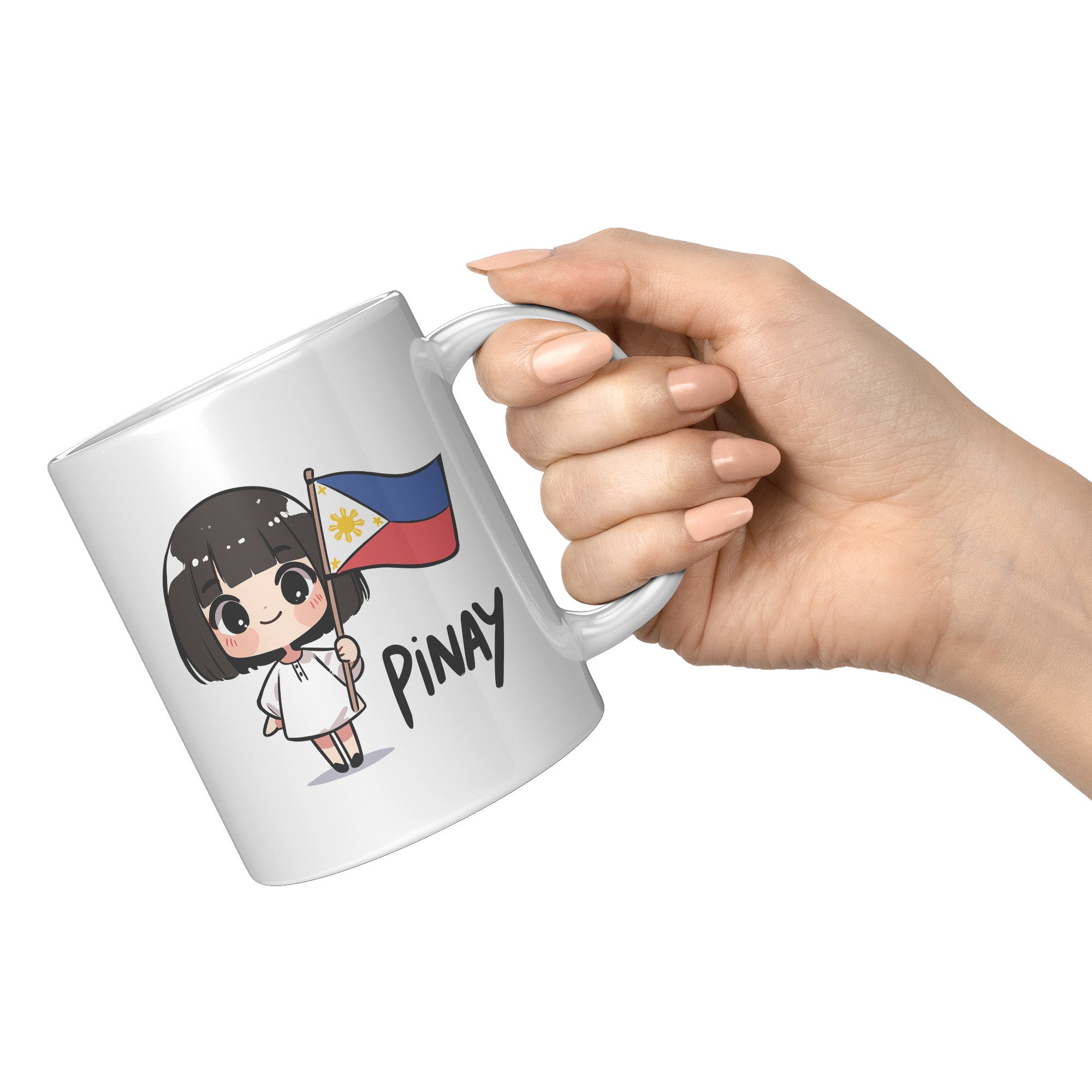 "Cute Cartoon Filipino Pride Coffee Mug - Vibrant Pinoy Pride Cup - Perfect Gift for Filipinos - Colorful Philippines Heritage Mug" - G