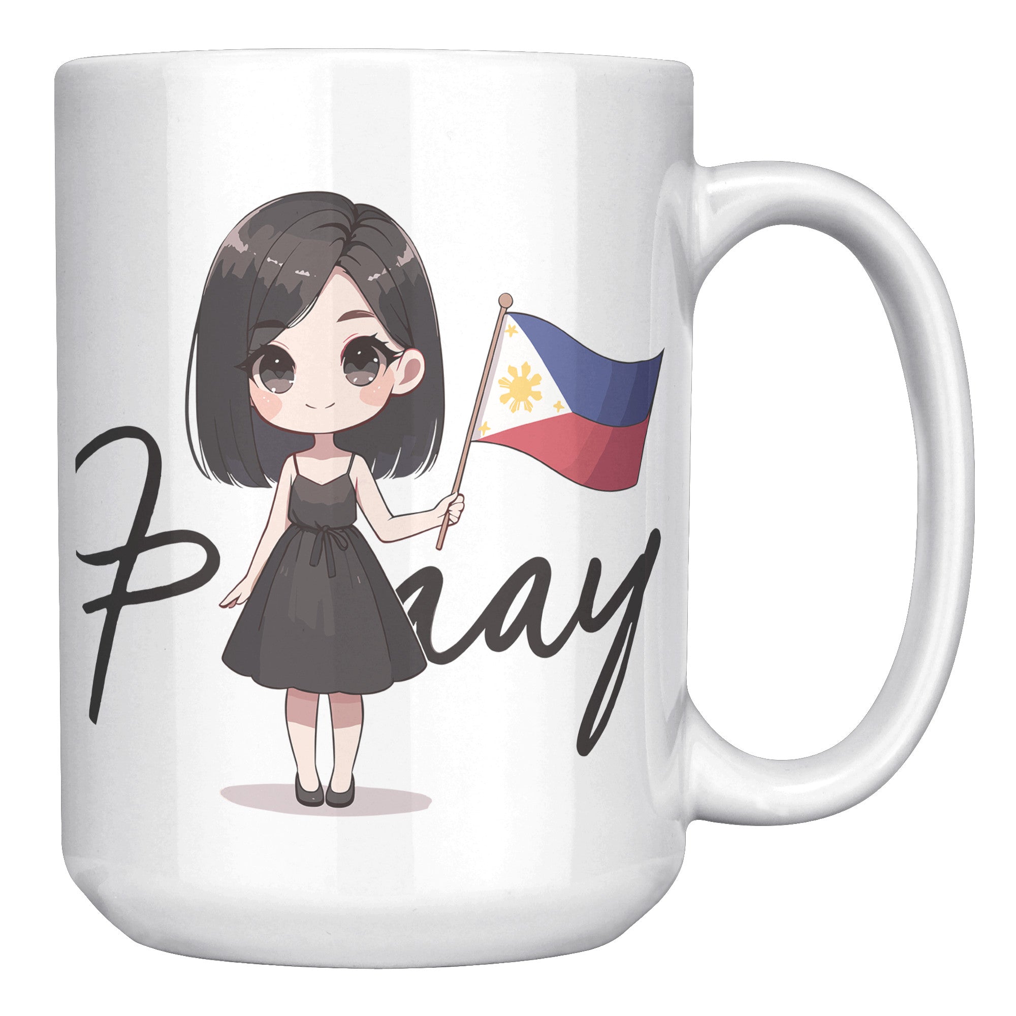 "Cute Cartoon Filipino Pride Coffee Mug - Vibrant Pinoy Pride Cup - Perfect Gift for Filipinos - Colorful Philippines Heritage Mug" - A1