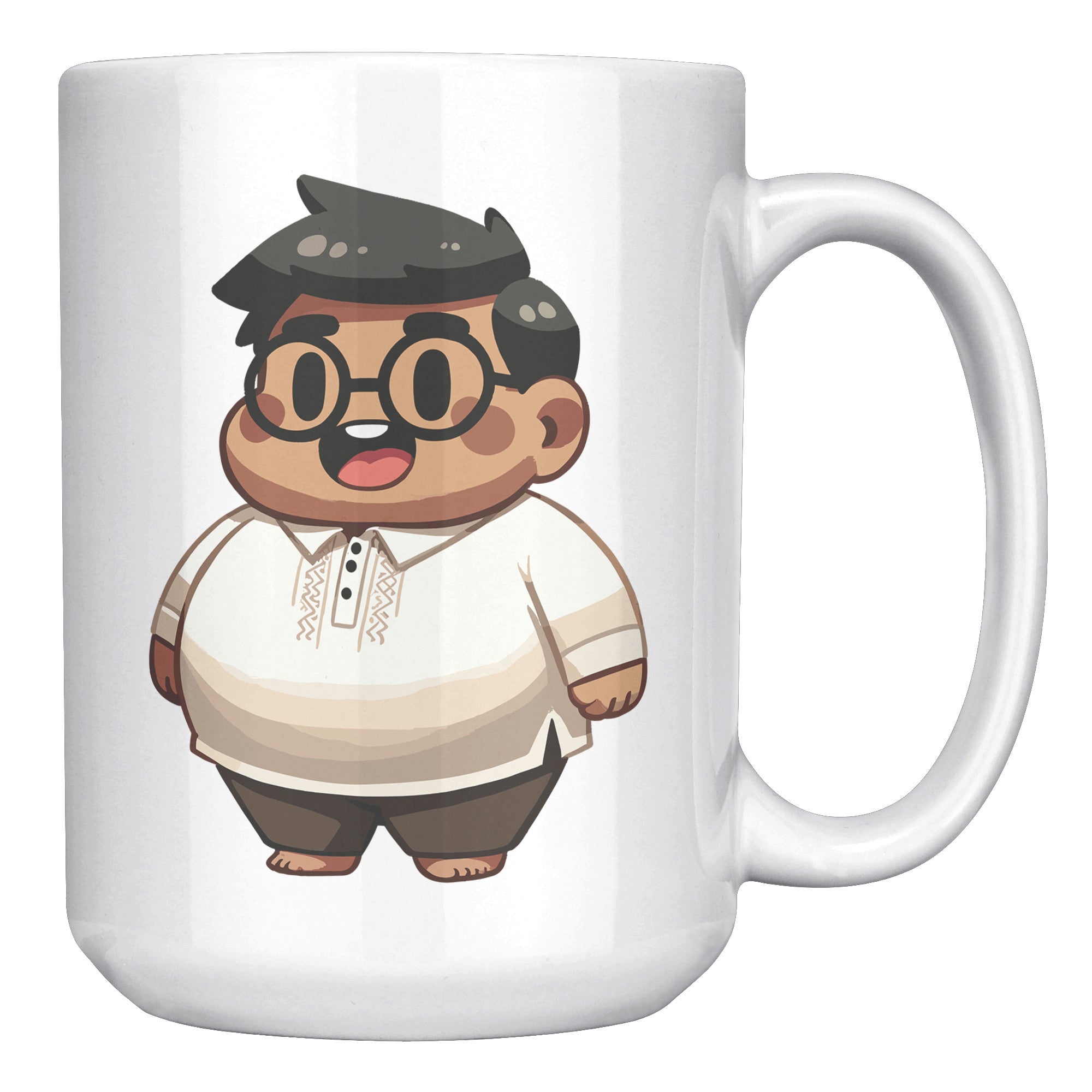"Cute Cartoon Filipino Pride Coffee Mug - Vibrant Pinoy Pride Cup - Perfect Gift for Filipinos - Colorful Philippines Heritage Mug" - V1