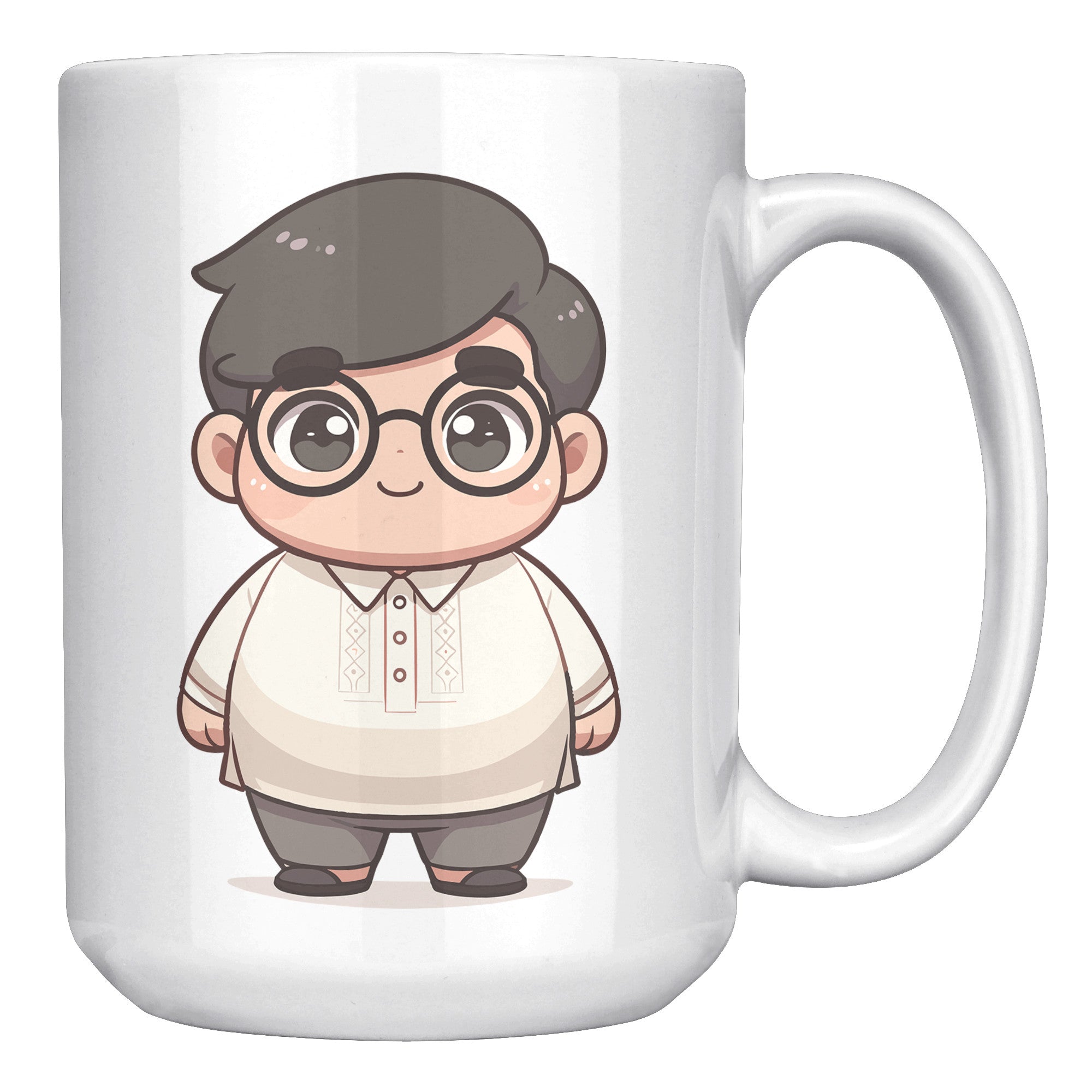 "Cute Cartoon Filipino Pride Coffee Mug - Vibrant Pinoy Pride Cup - Perfect Gift for Filipinos - Colorful Philippines Heritage Mug" - X1
