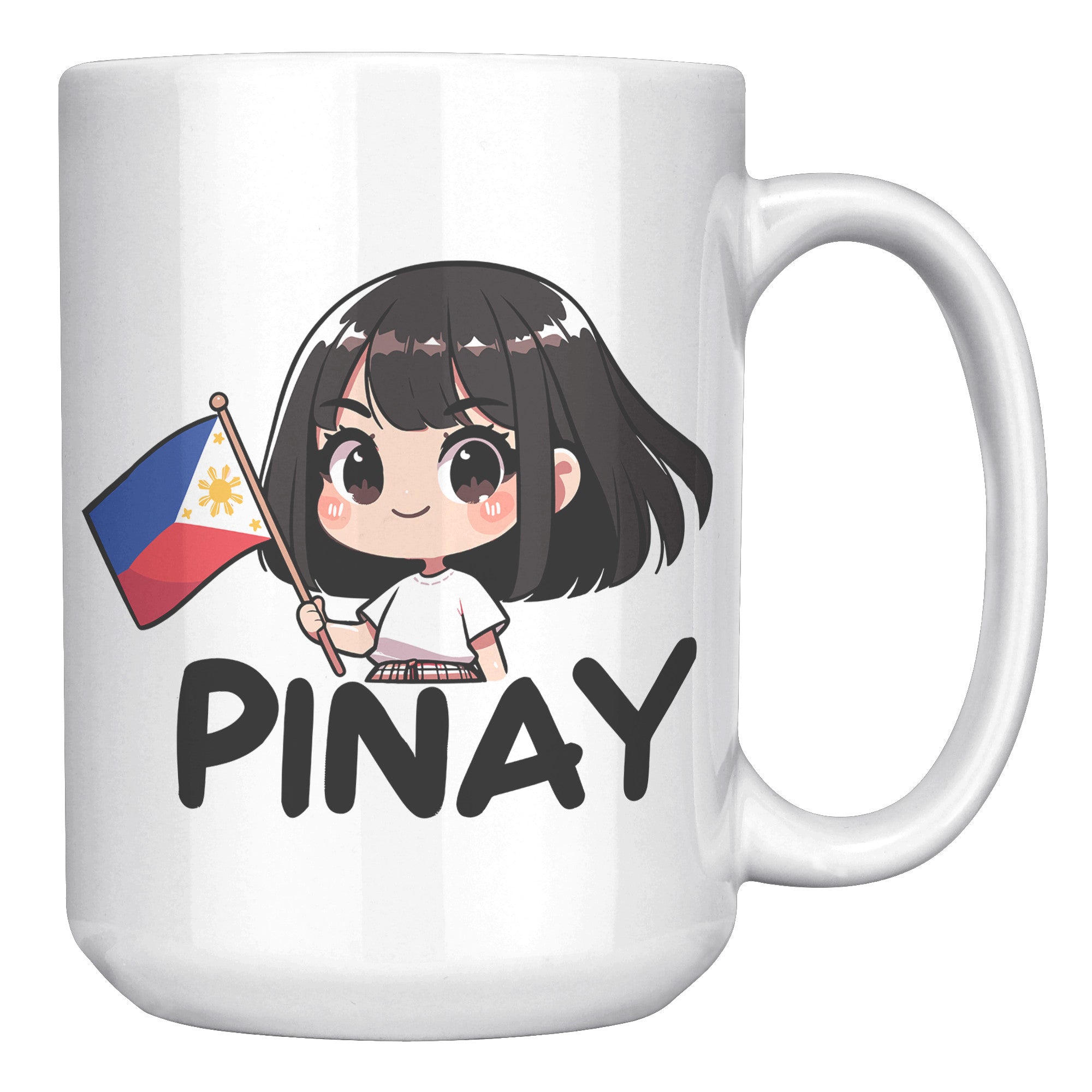 "Cute Cartoon Filipino Pride Coffee Mug - Vibrant Pinoy Pride Cup - Perfect Gift for Filipinos - Colorful Philippines Heritage Mug" - H1