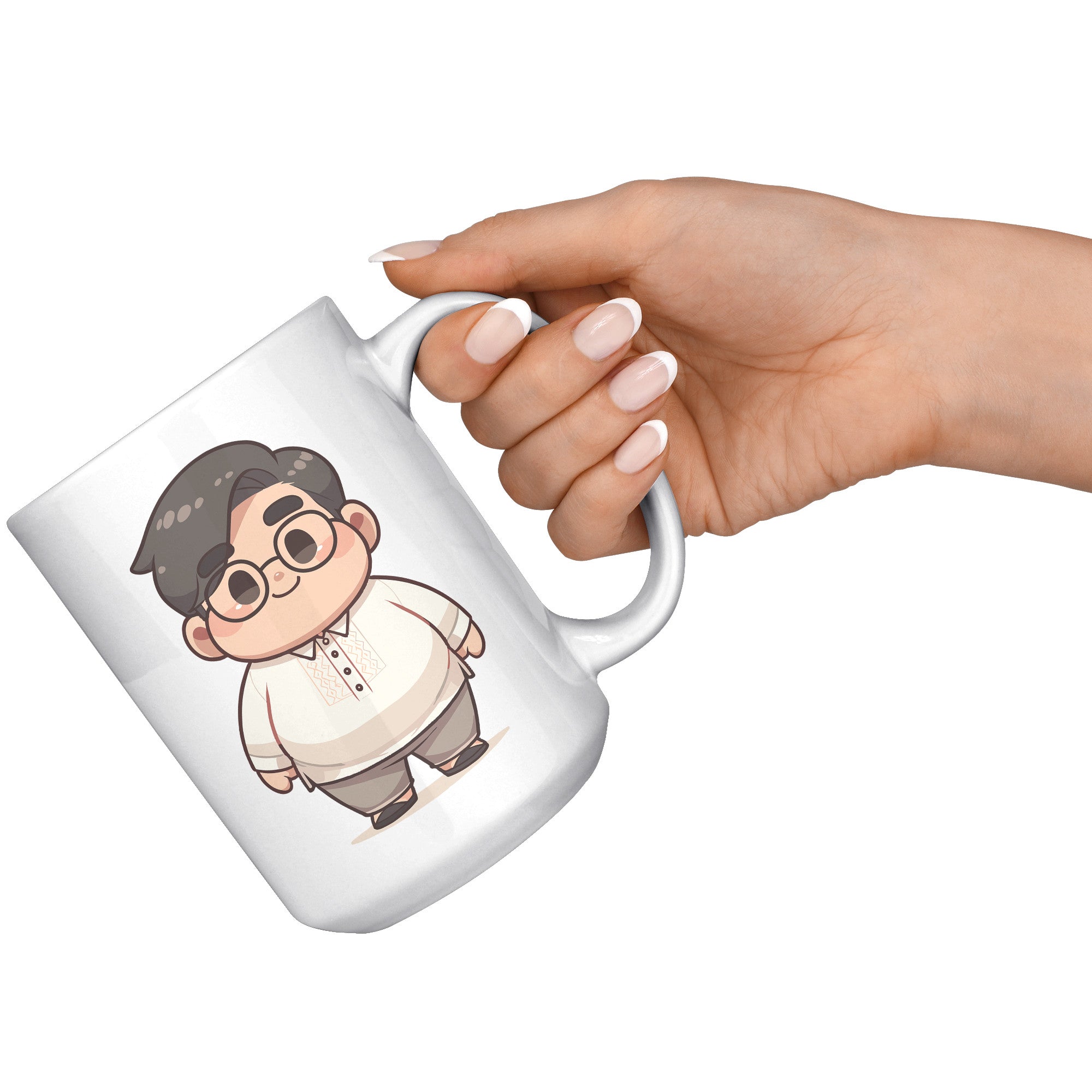 "Cute Cartoon Filipino Pride Coffee Mug - Vibrant Pinoy Pride Cup - Perfect Gift for Filipinos - Colorful Philippines Heritage Mug" - U1