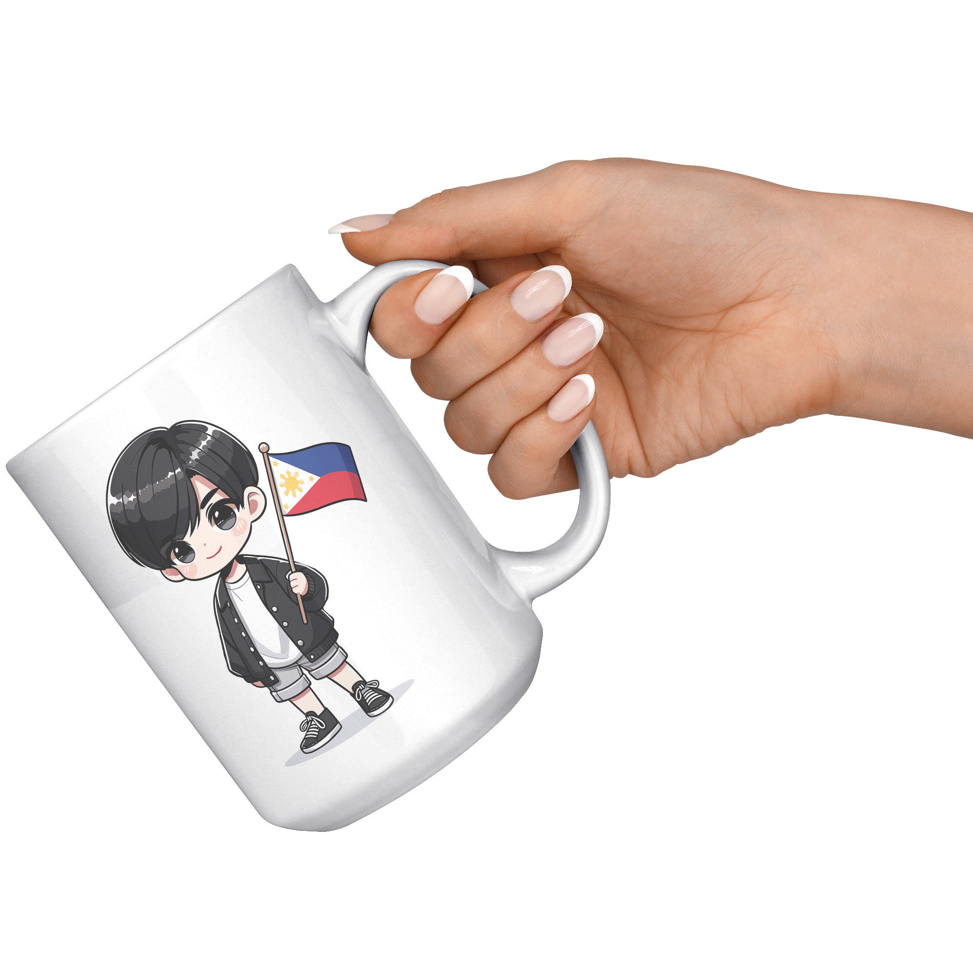 "Cute Cartoon Filipino Pride Coffee Mug - Vibrant Pinoy Pride Cup - Perfect Gift for Filipinos - Colorful Philippines Heritage Mug" - M1